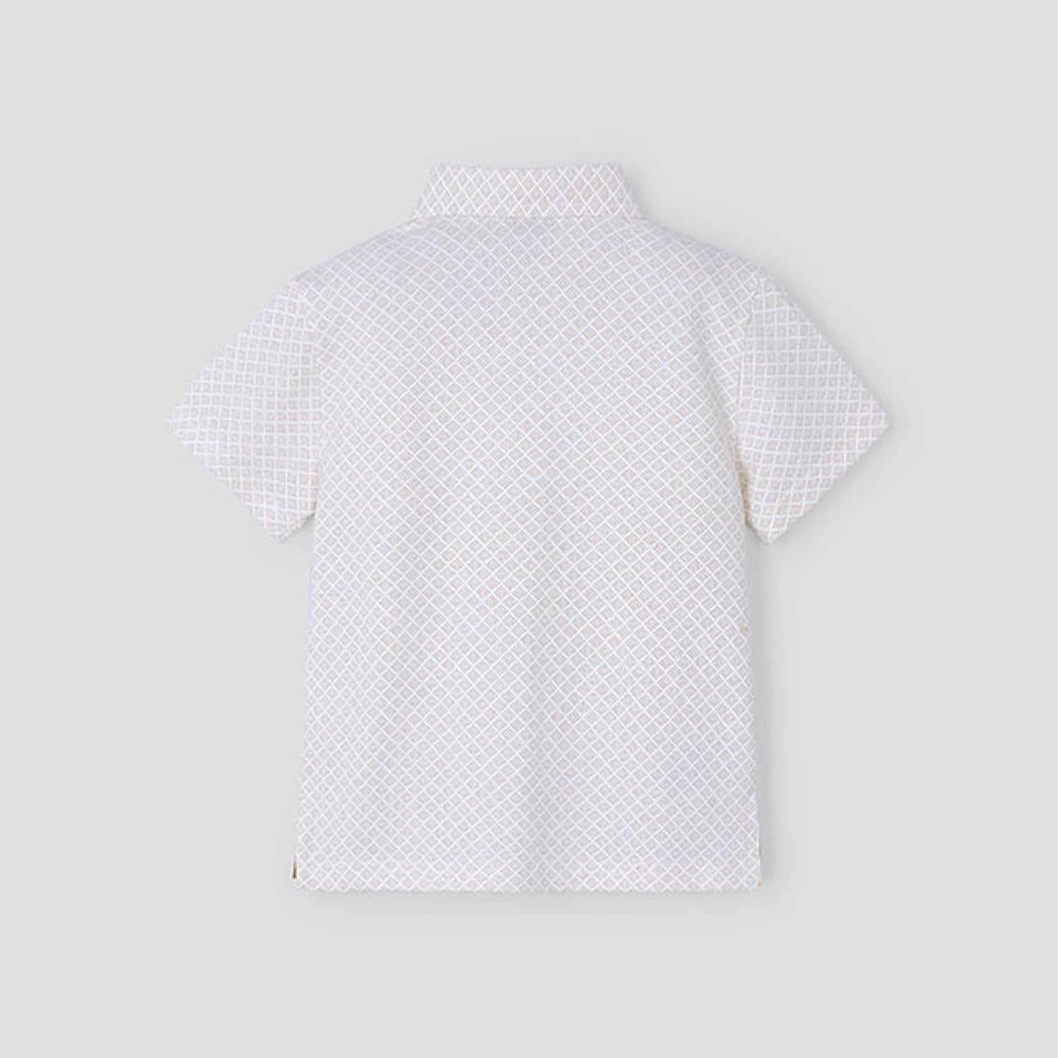 Stone Patterned Polo Top