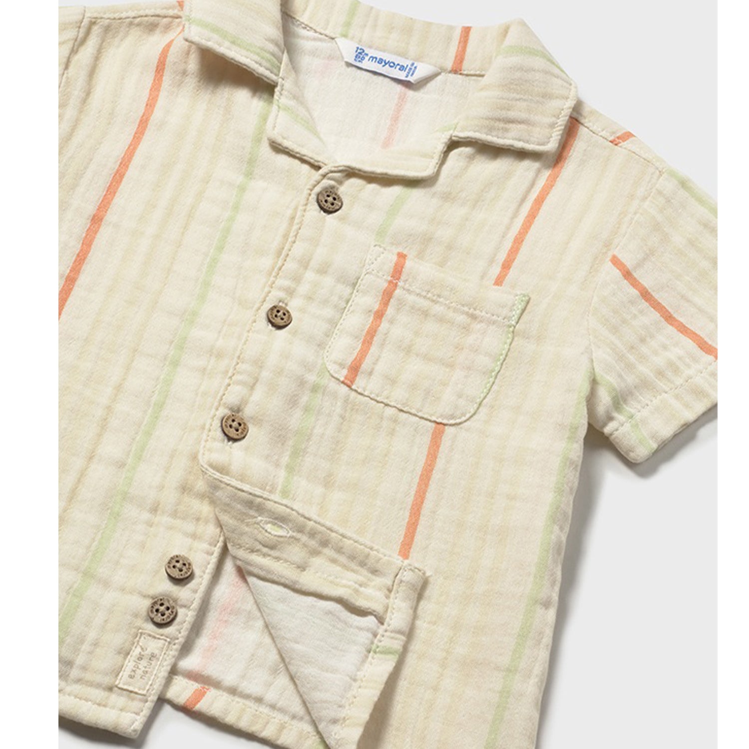 Stripe Crepe Shirt & Short Set