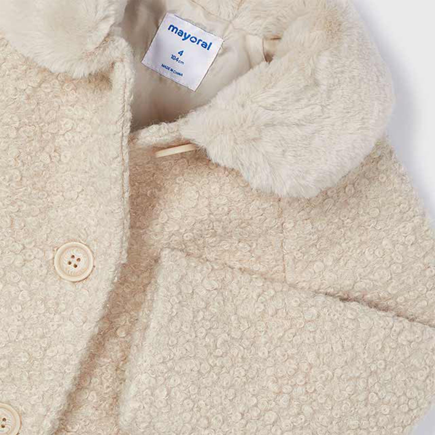 Beige Boucle Coat