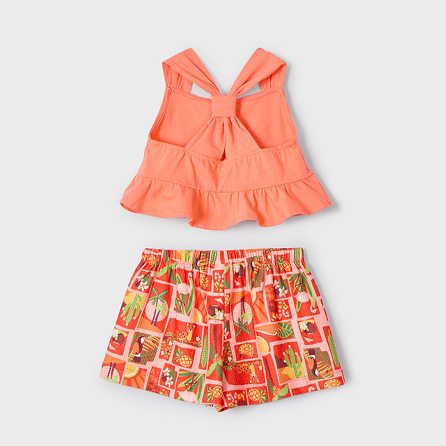 Tangerine Crepe Short Set