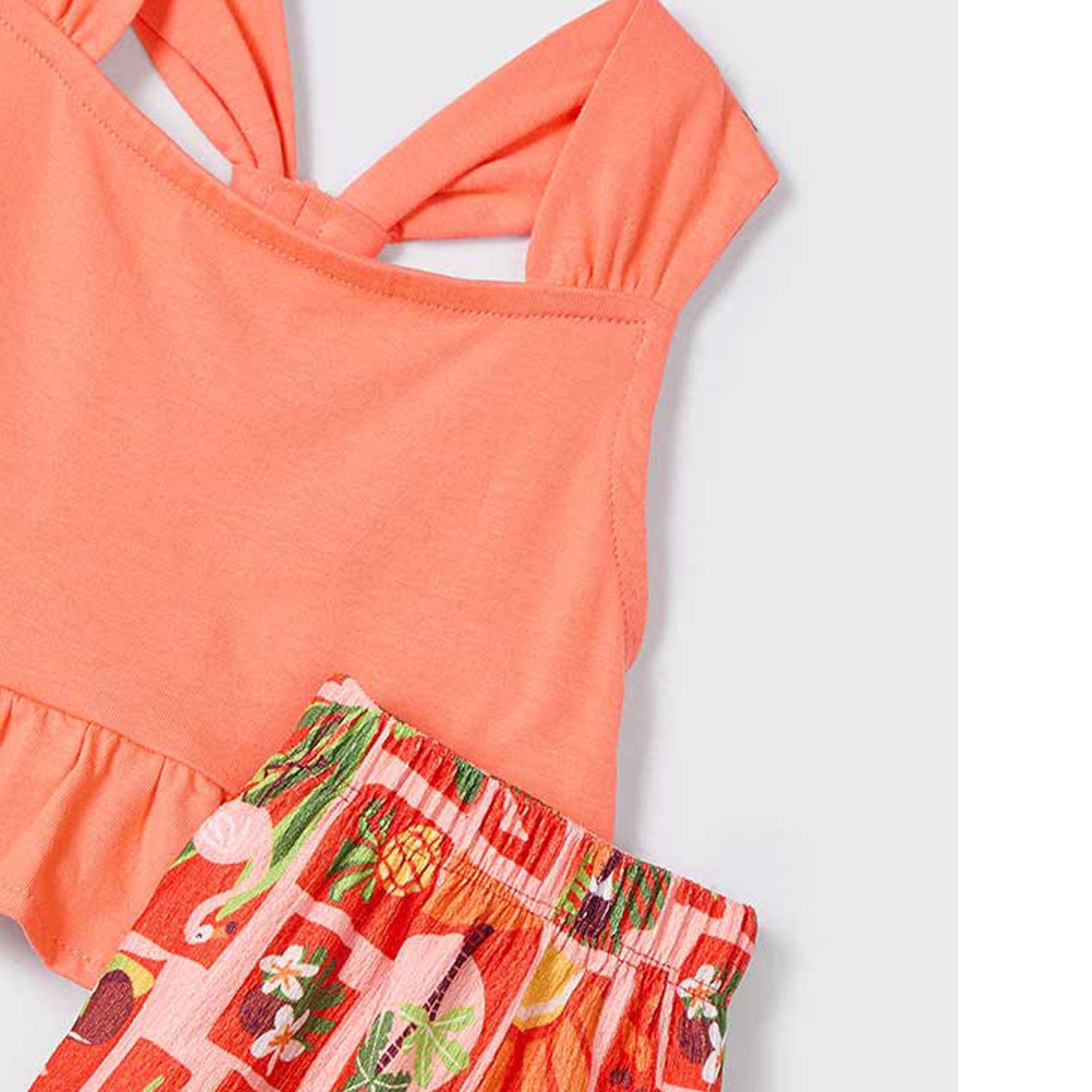 Tangerine Crepe Short Set