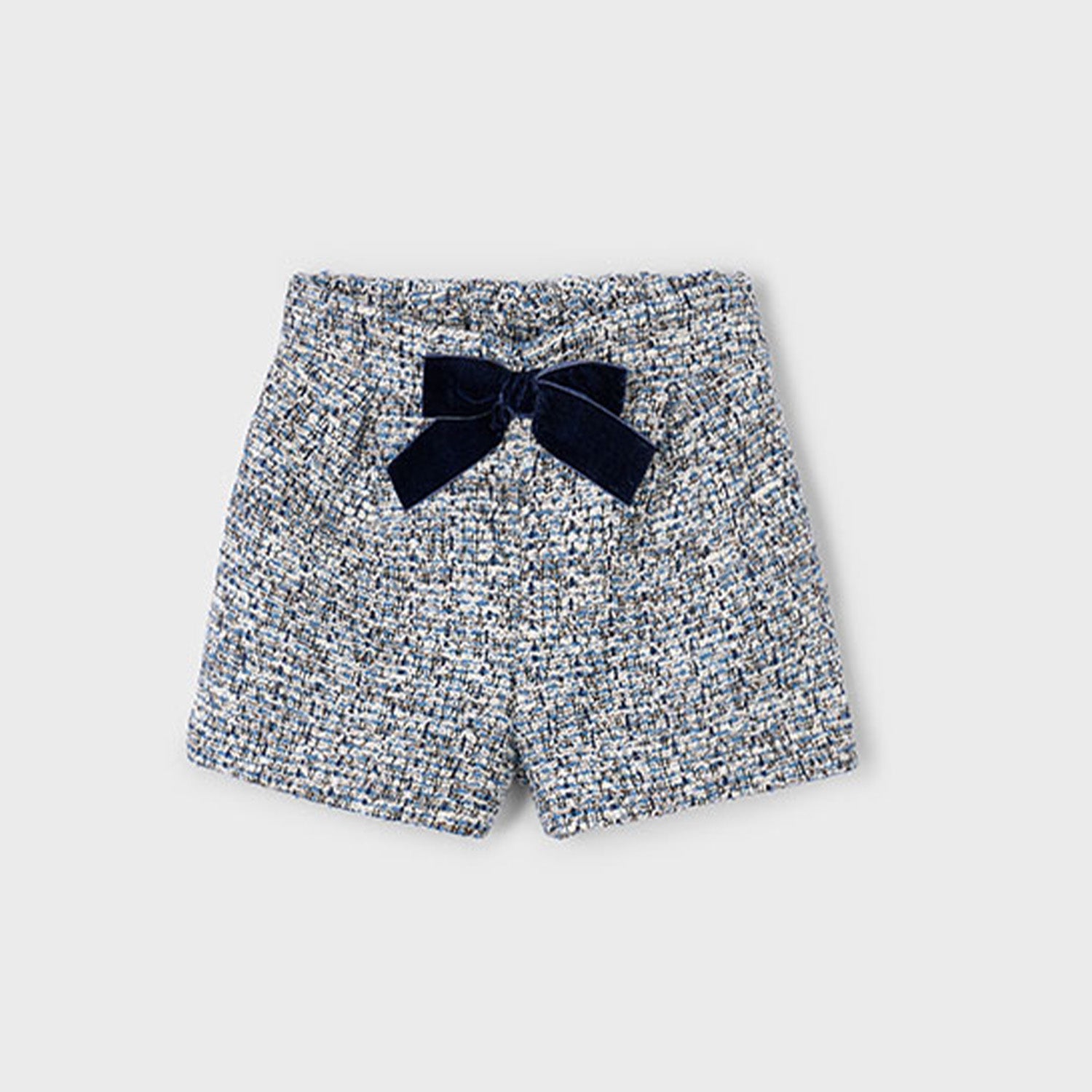 Blue Tweed Shorts