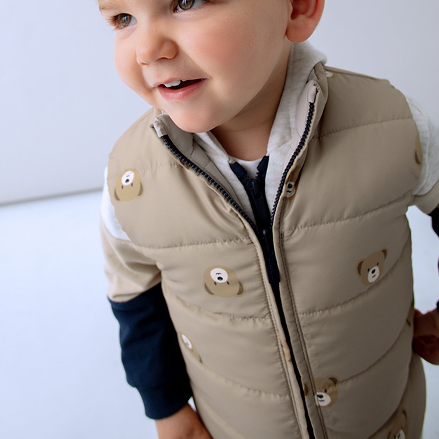 Stone & Navy Reversible Gilet