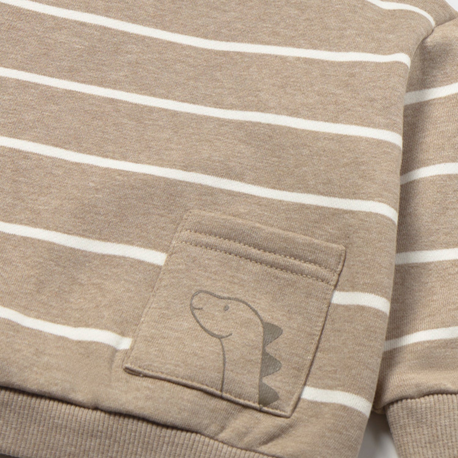 Beige Stripe Tracksuit