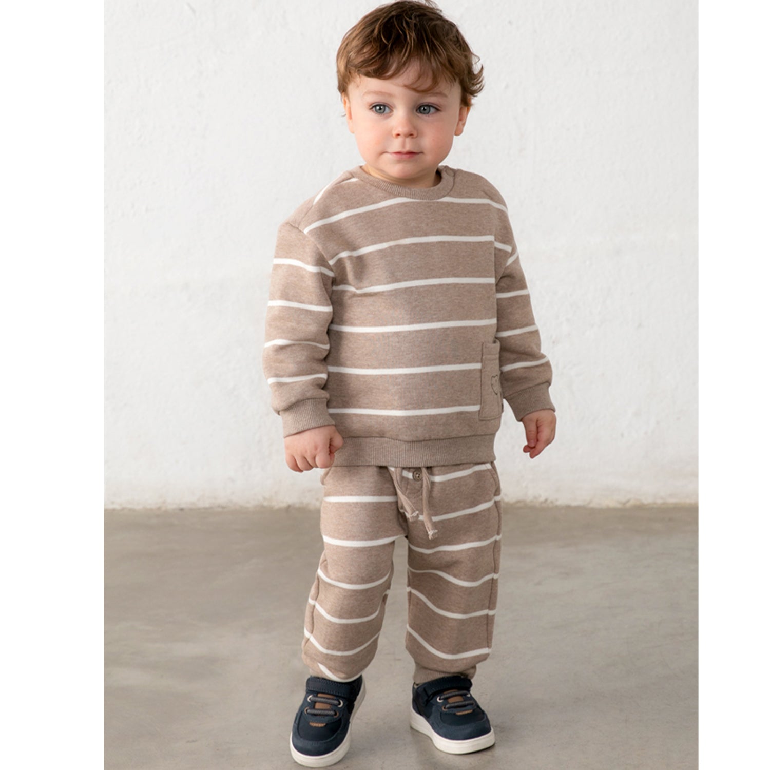 Beige Stripe Tracksuit