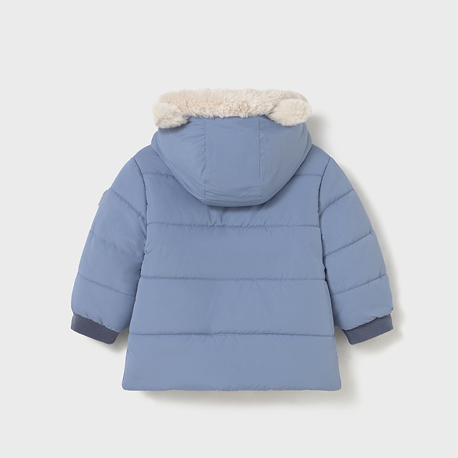 Blue Fur Trimmed Coat
