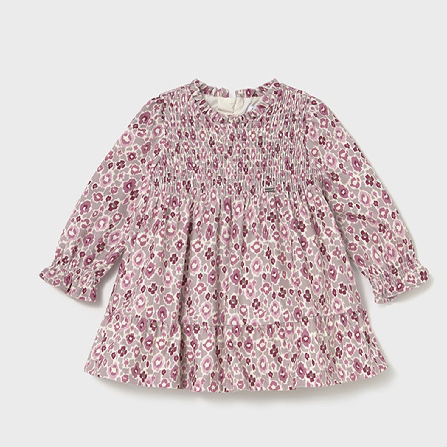 Plum Printed Velvet Dress
