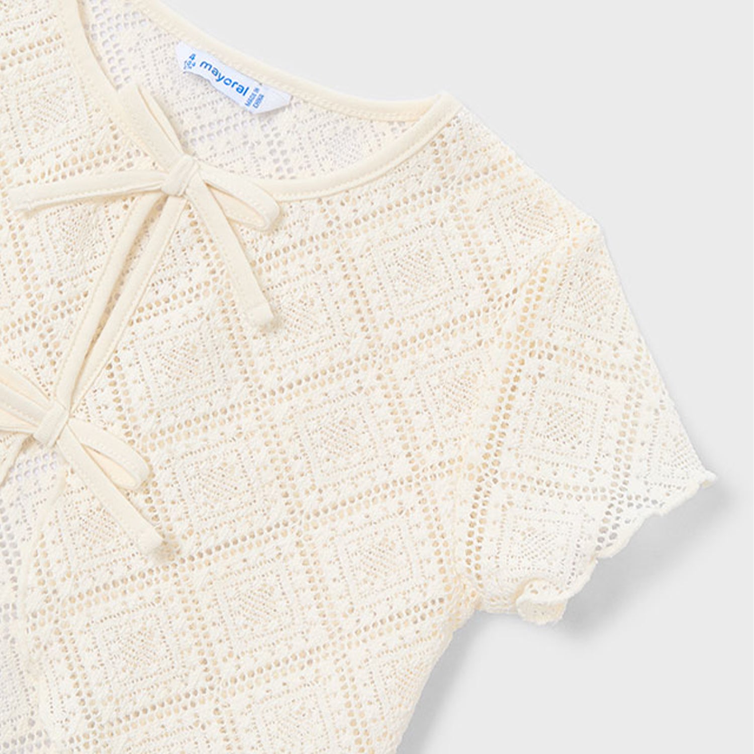 Ivory Crochet 3 Piece Trouser Set