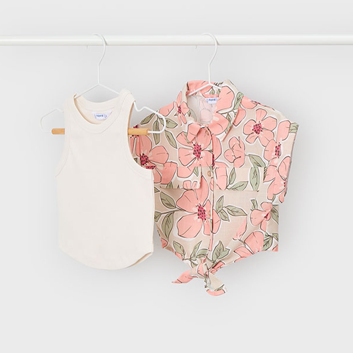 Tangerine Floral Short Set