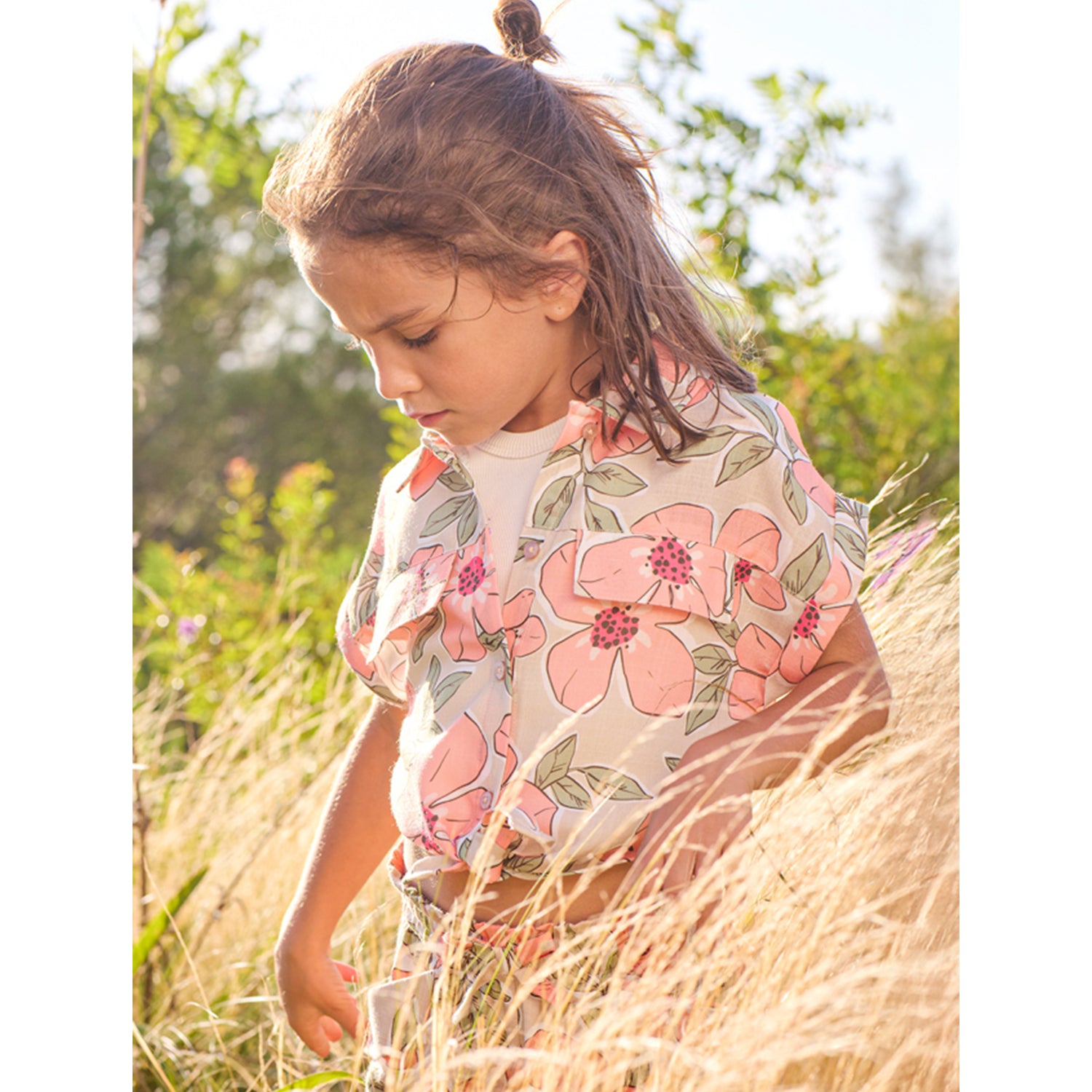 Tangerine Floral Short Set