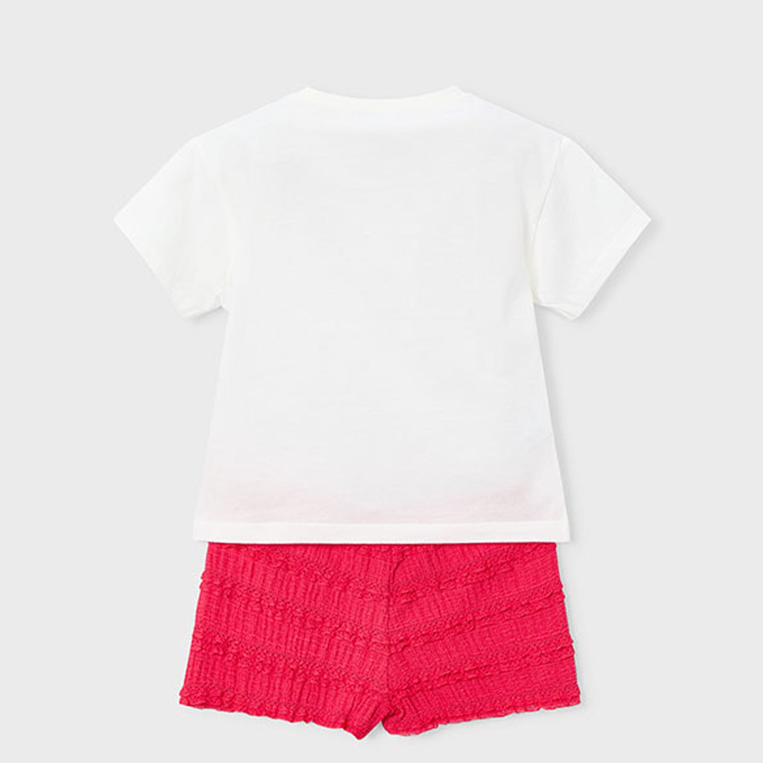 Red Frilled Short Set