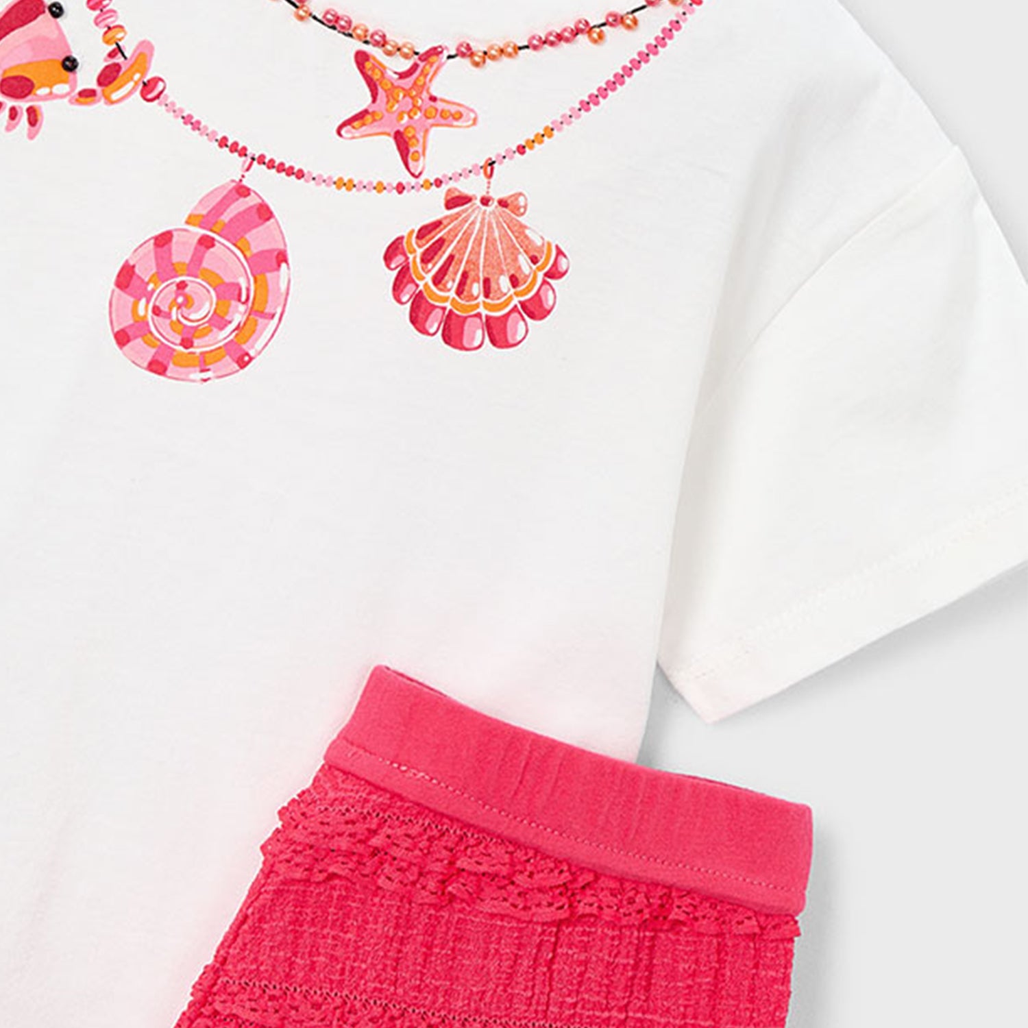 Red Frilled Short Set