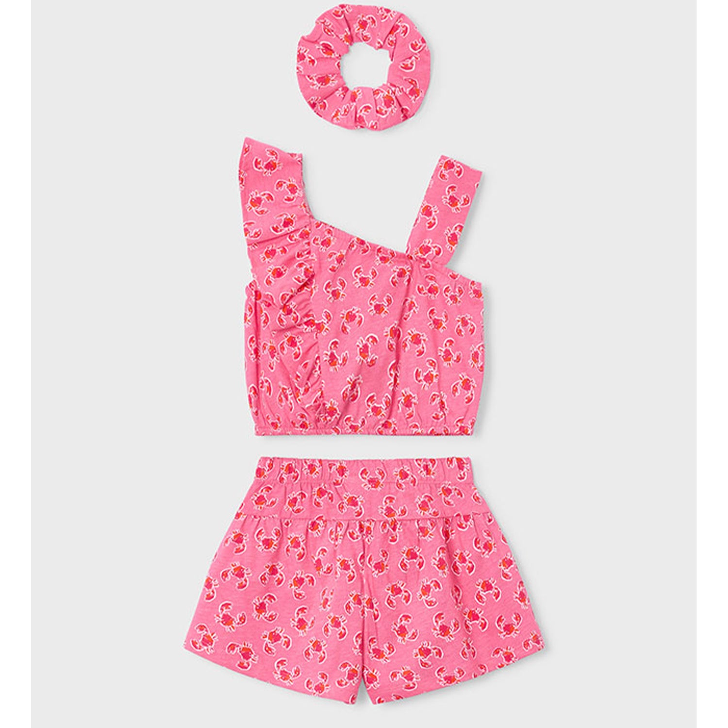 Pink Crab Print Short Set