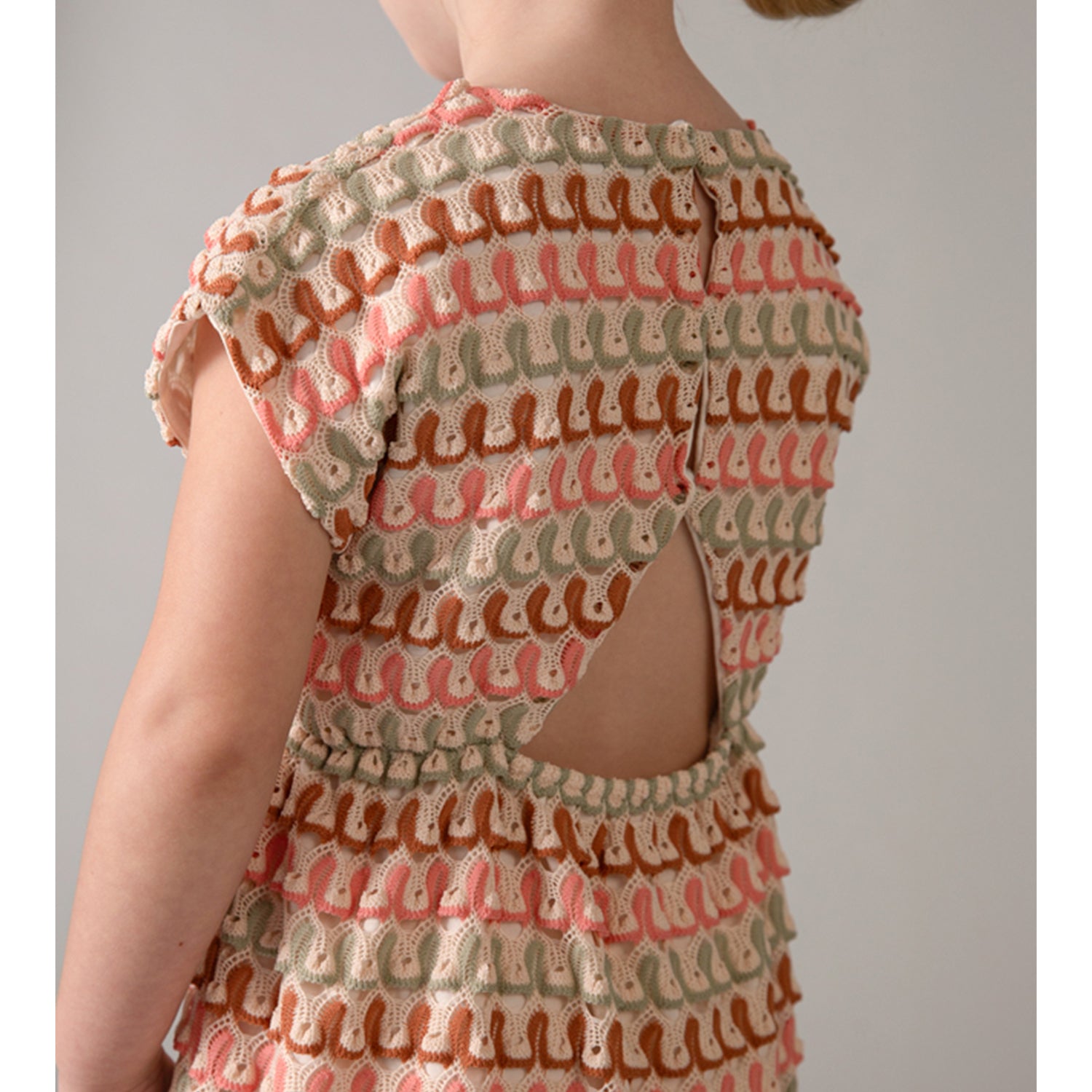 Tangerine Lace Patterned Dress