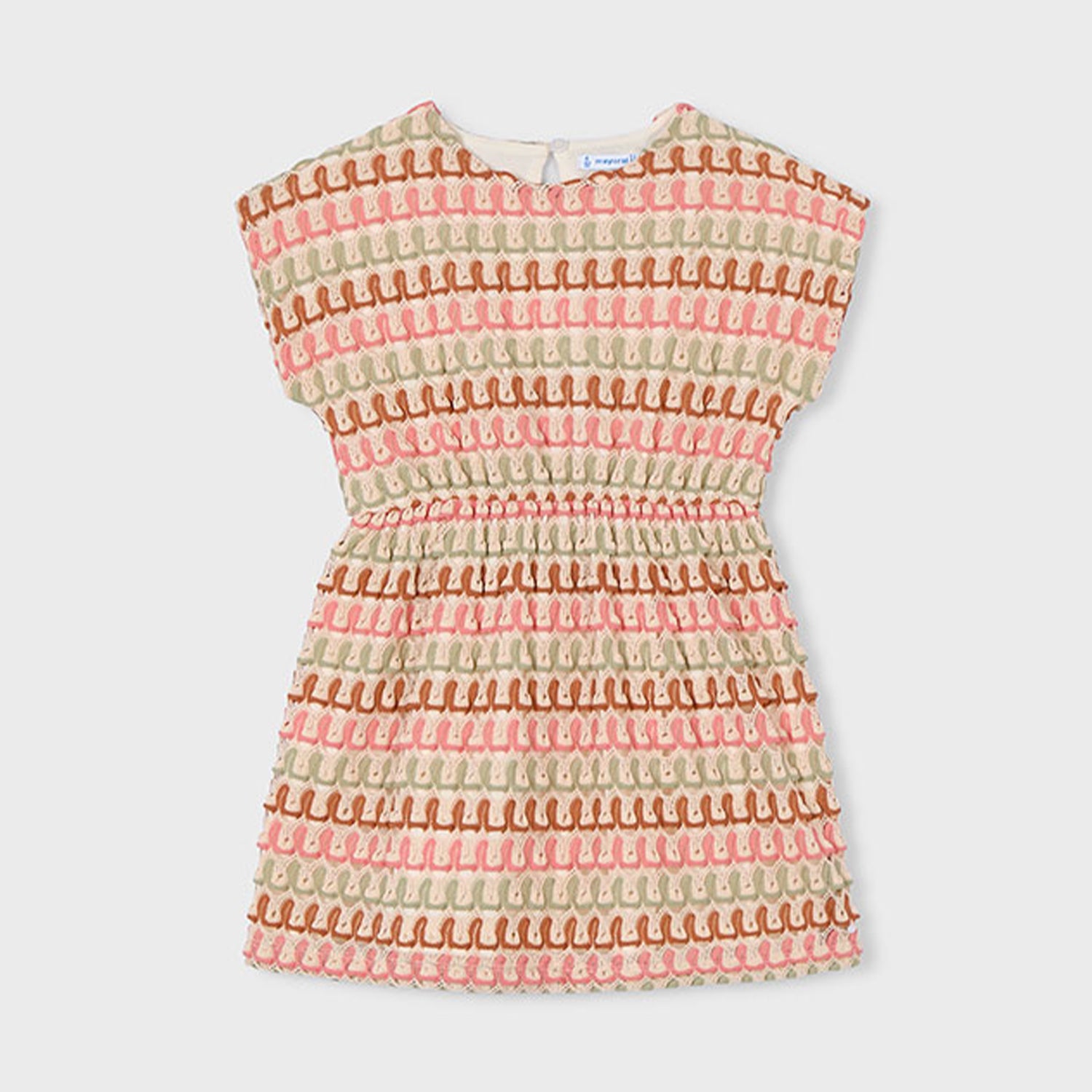 Tangerine Lace Patterned Dress