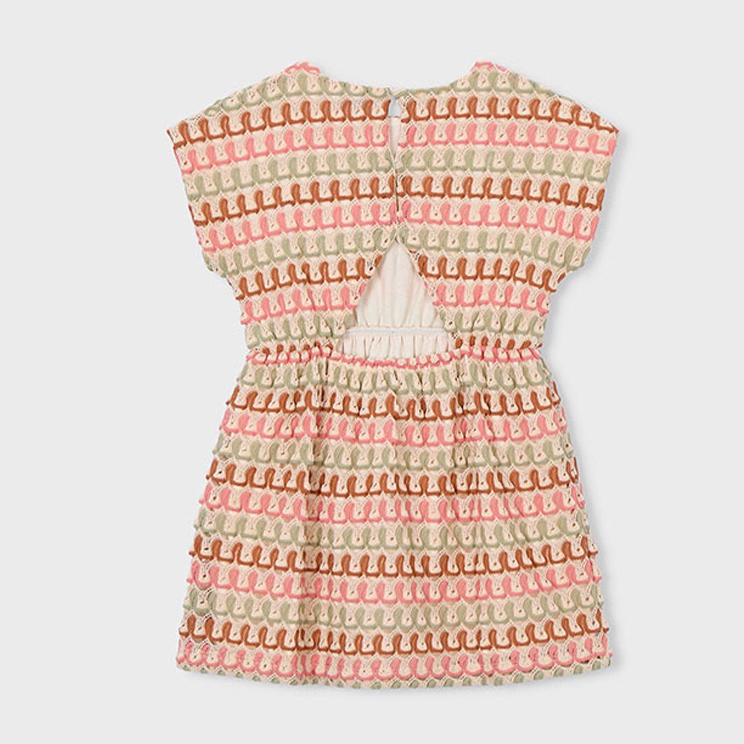 Tangerine Lace Patterned Dress