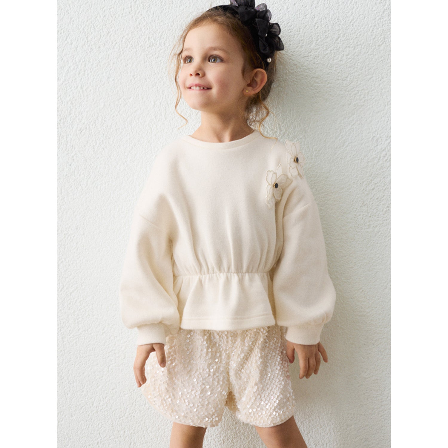 Ivory Sequin Short Set
