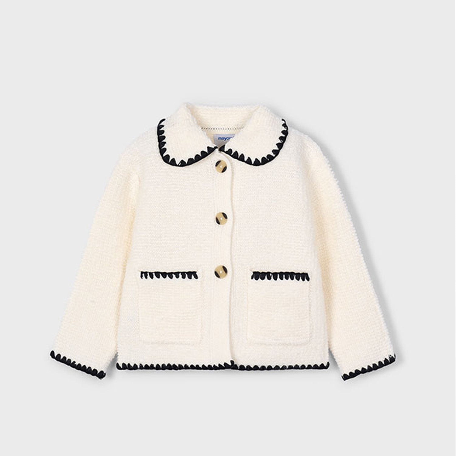 Ivory & Black Trim Jacket