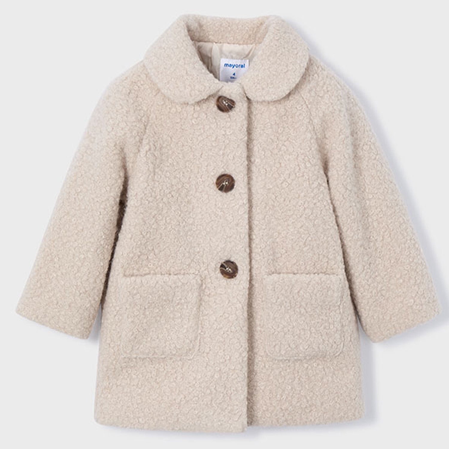Sand Bouclé Coat
