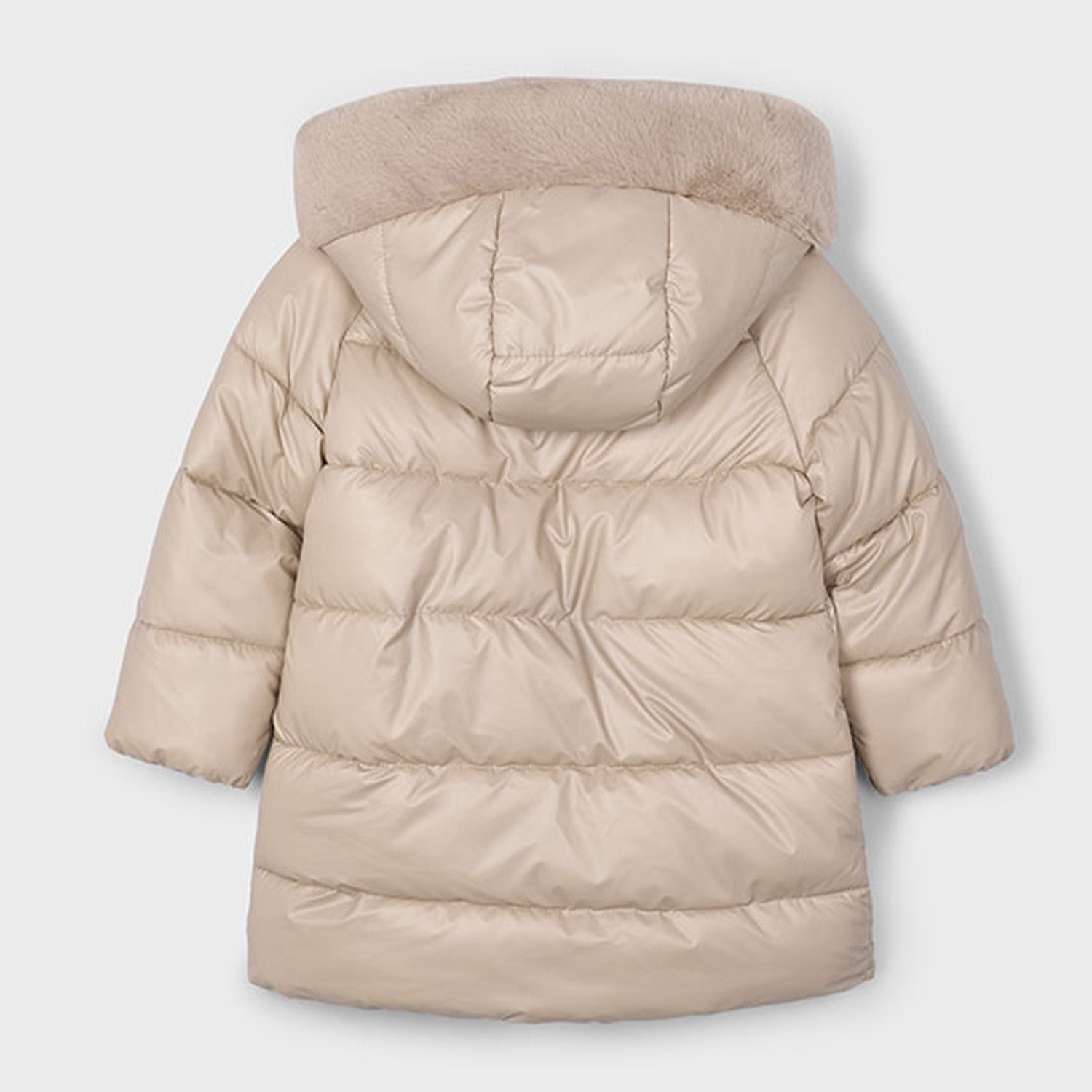Stone Fur Trim Long Coat