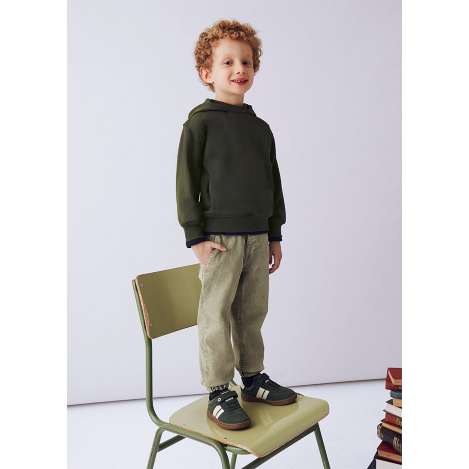 Olive Hooded Pullover