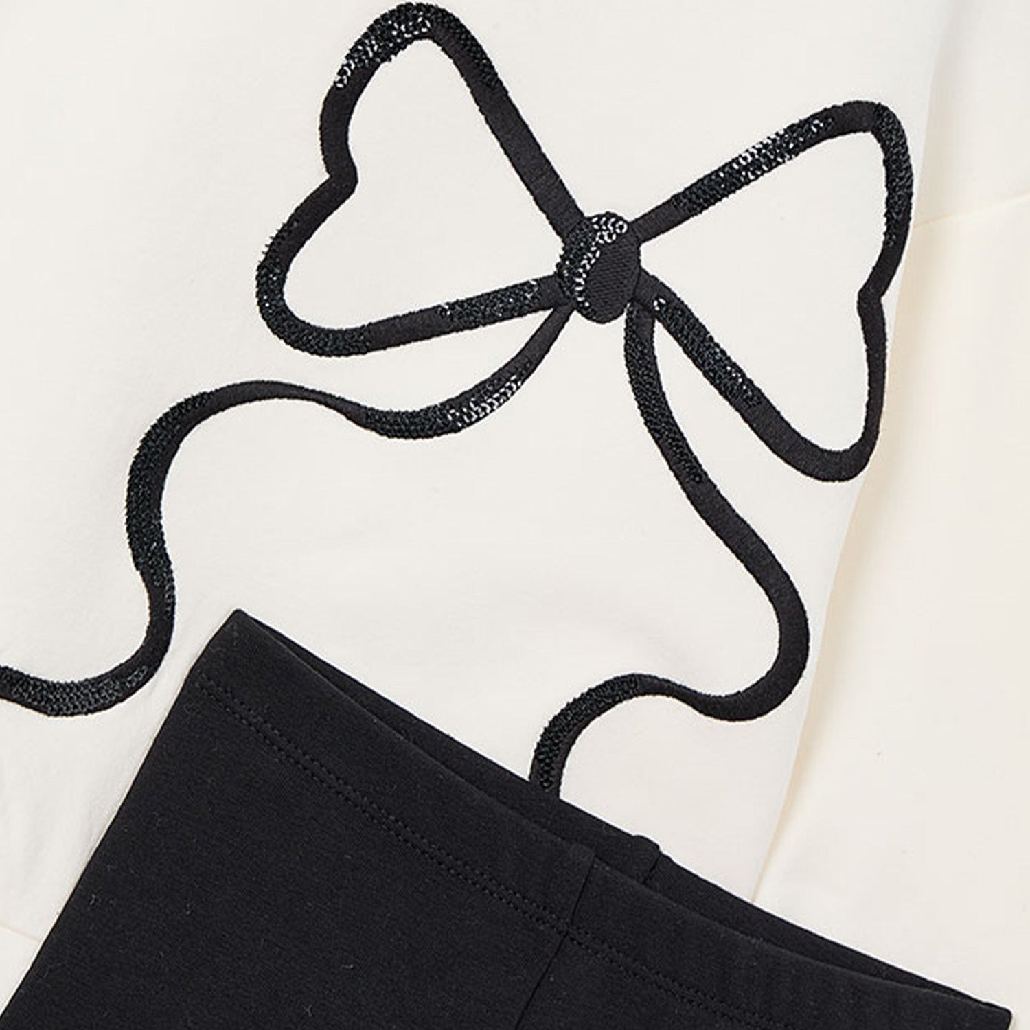 Black Bow Legging Set