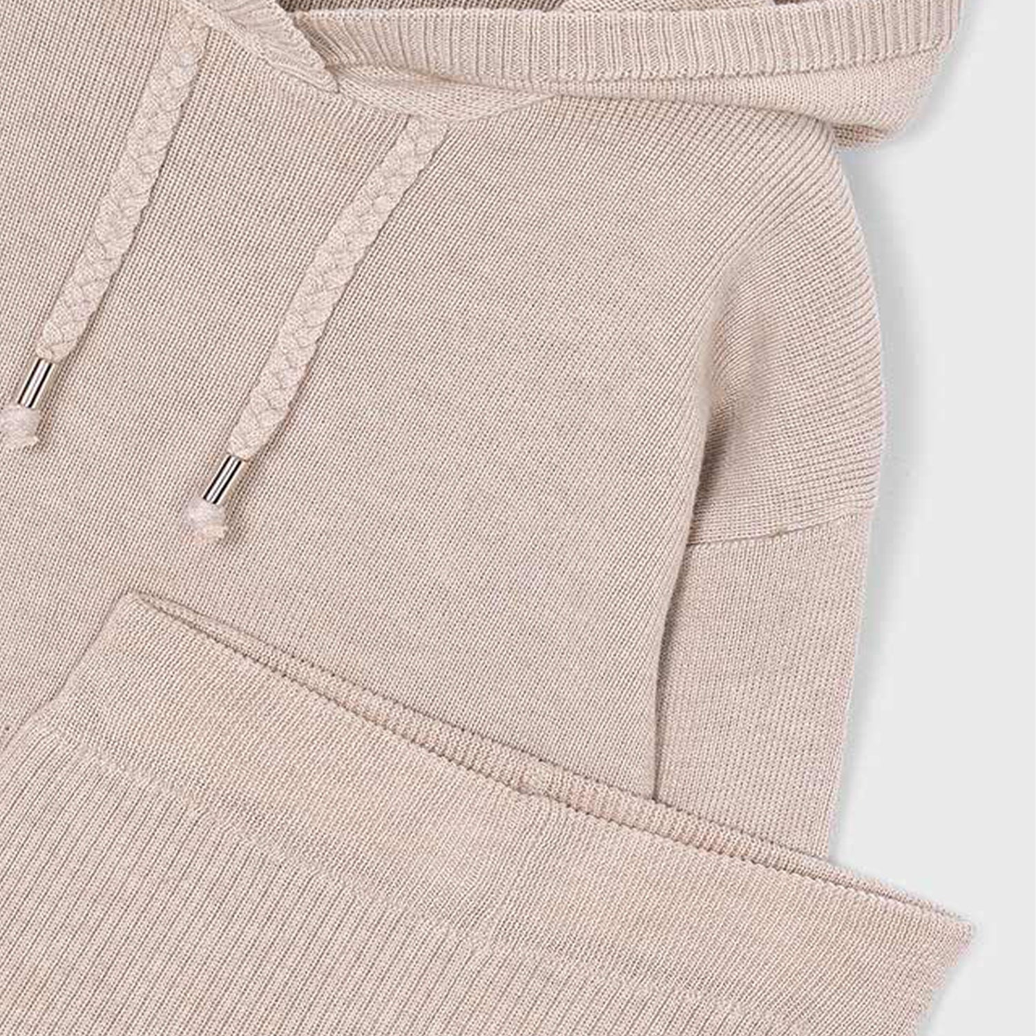 Beige Knit Trouser Set