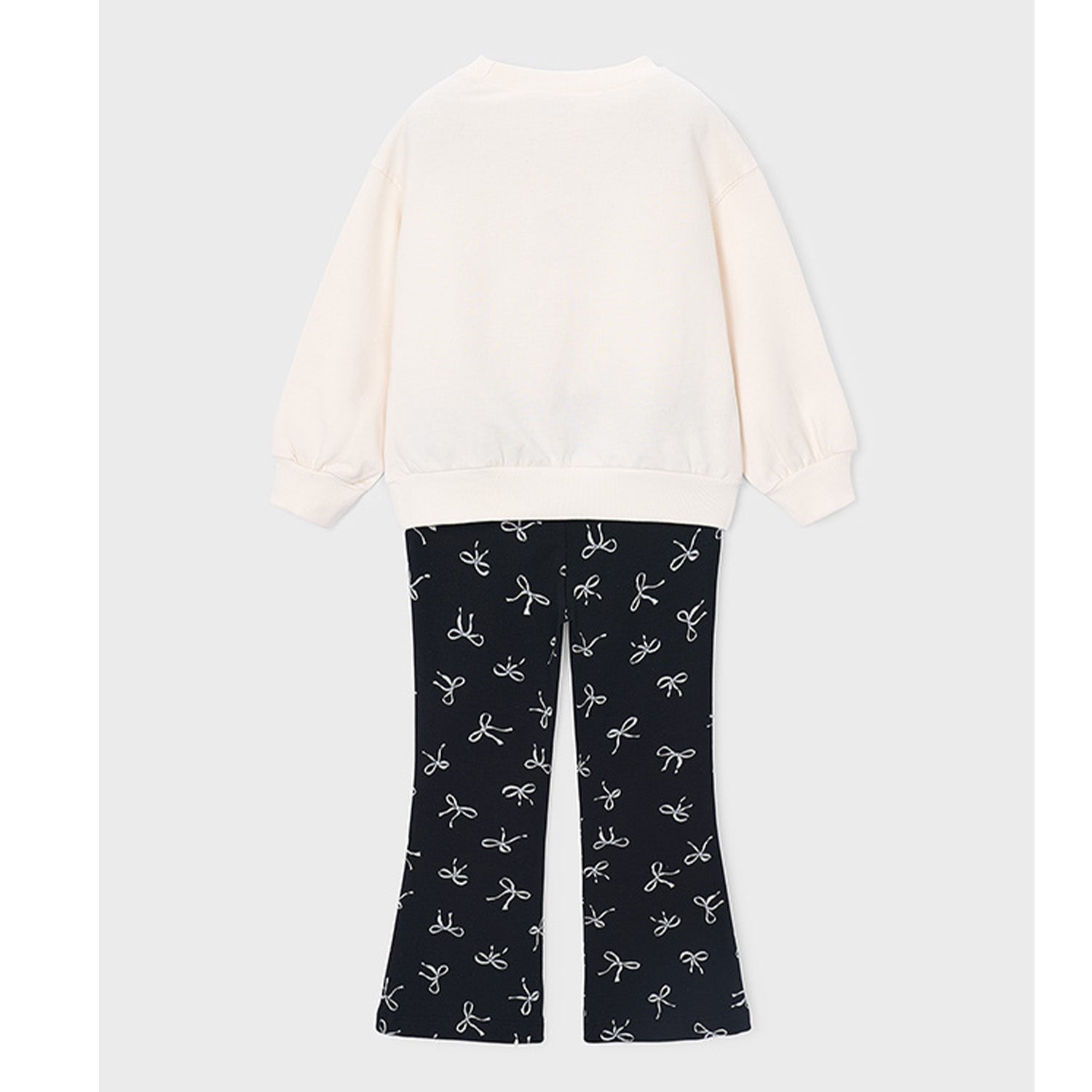 Black & Ivory Print Fleece Legging Set