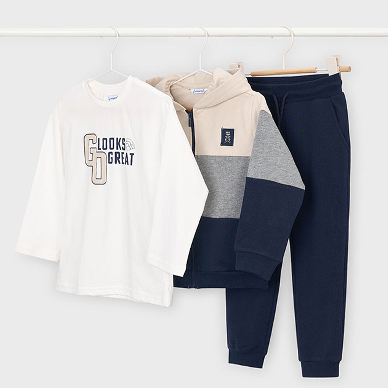 Navy Stripe 3 Piece Tracksuit