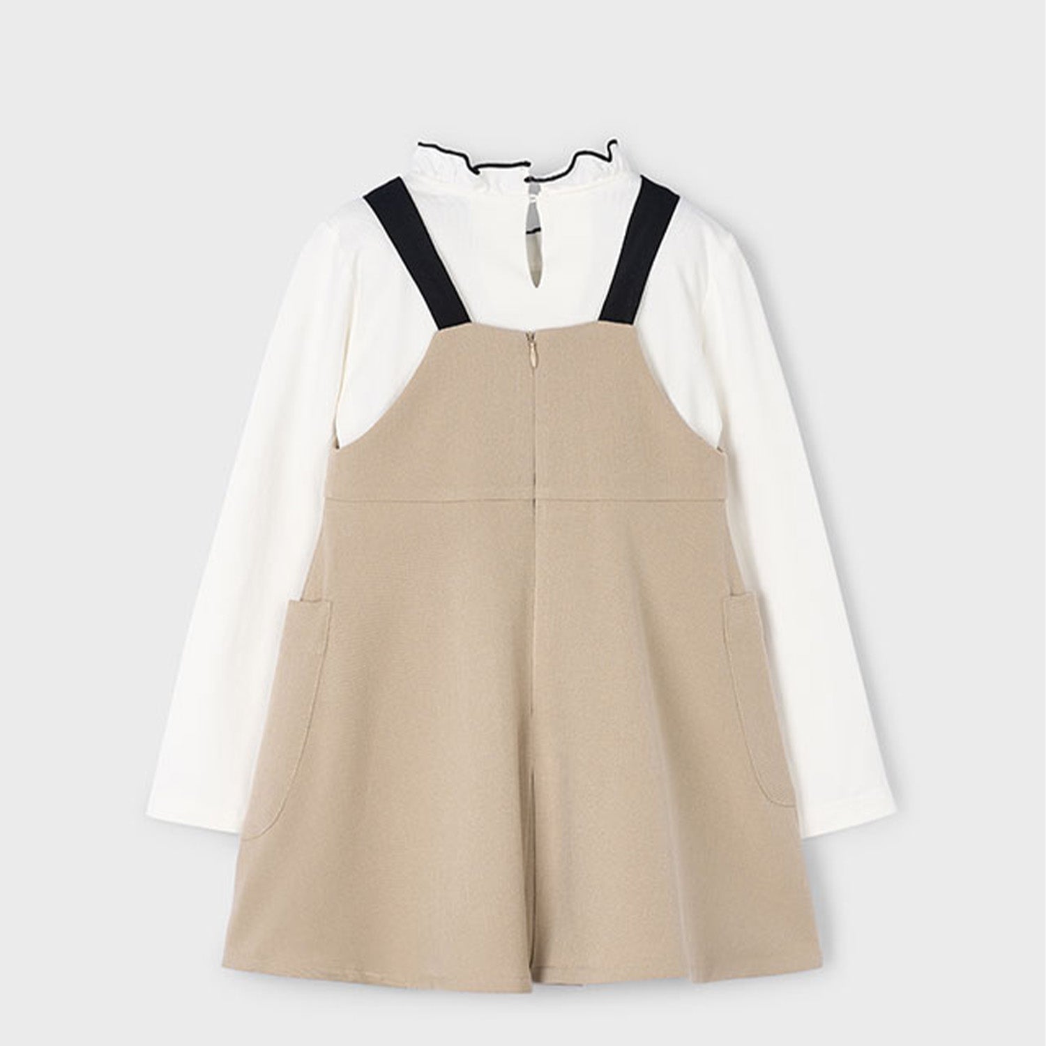 Sand Pinafore Dress Set