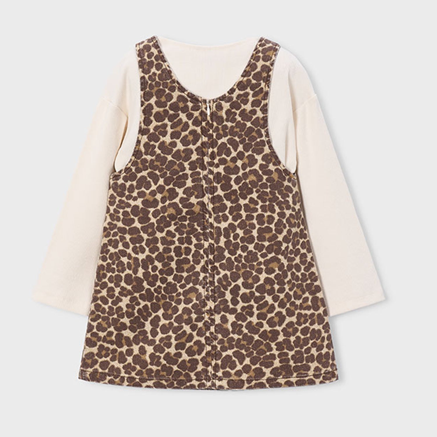 Leopard Print Pinafore Dress