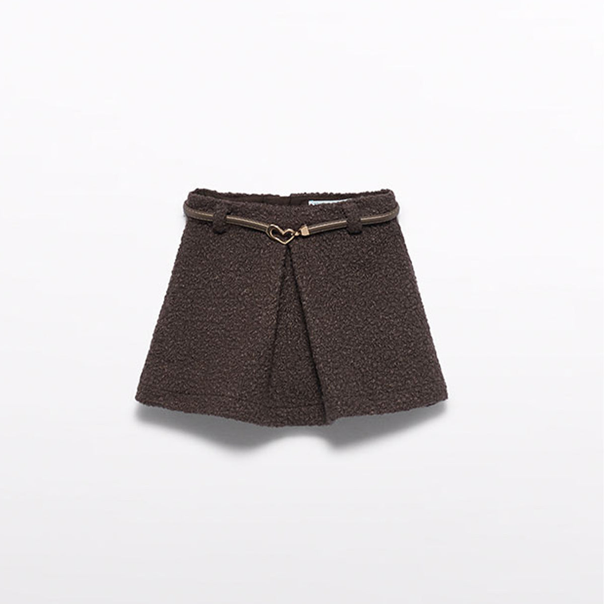 Brown Bouckle Skirt Set