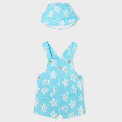 Turtle Dungaree and Hat Set