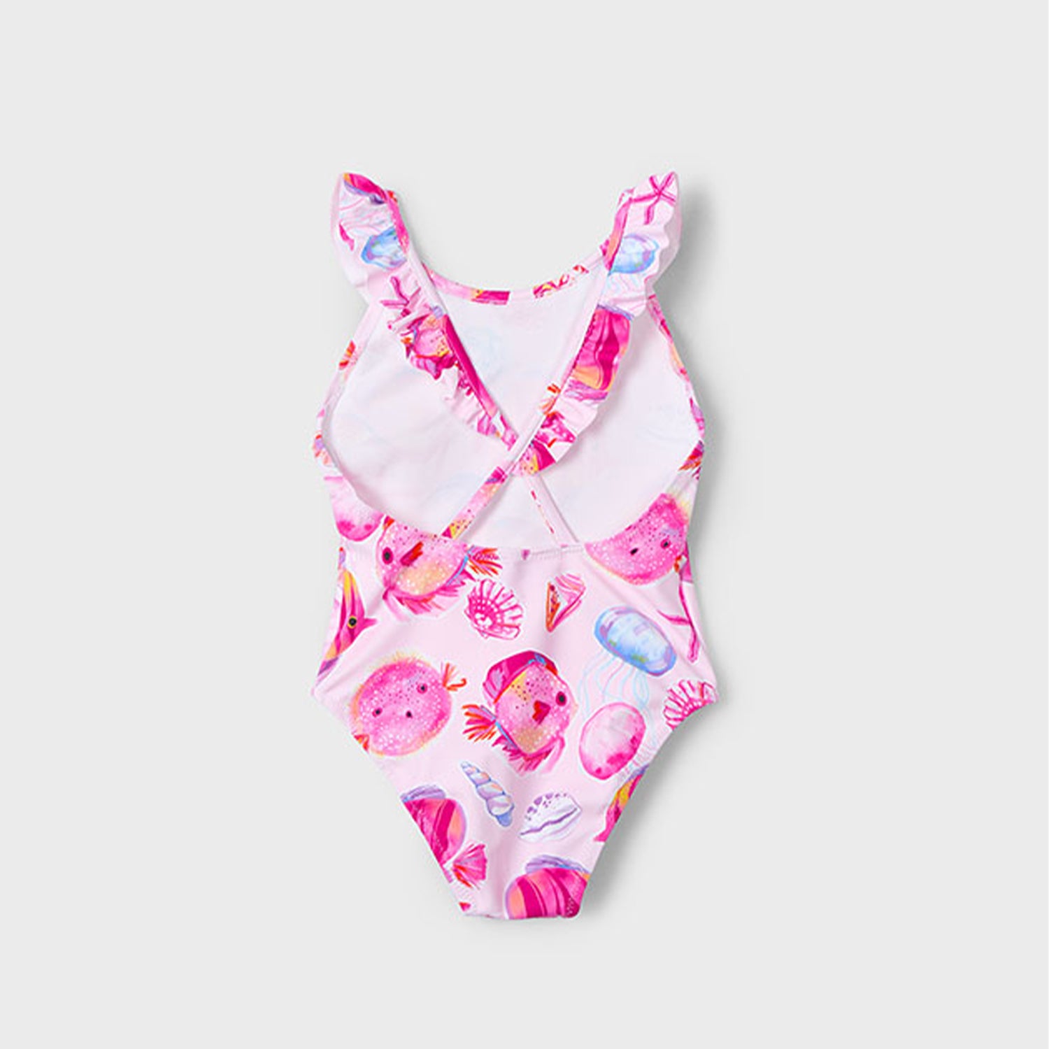 Pink Sealife Print Swimsuit