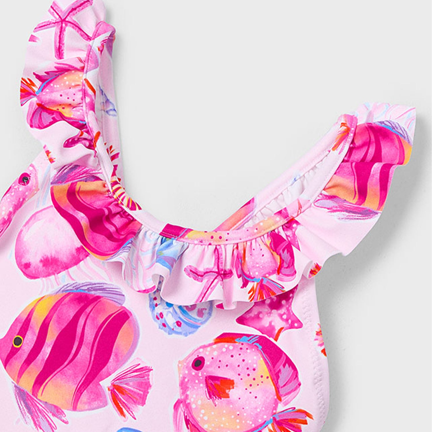 Pink Sealife Print Swimsuit