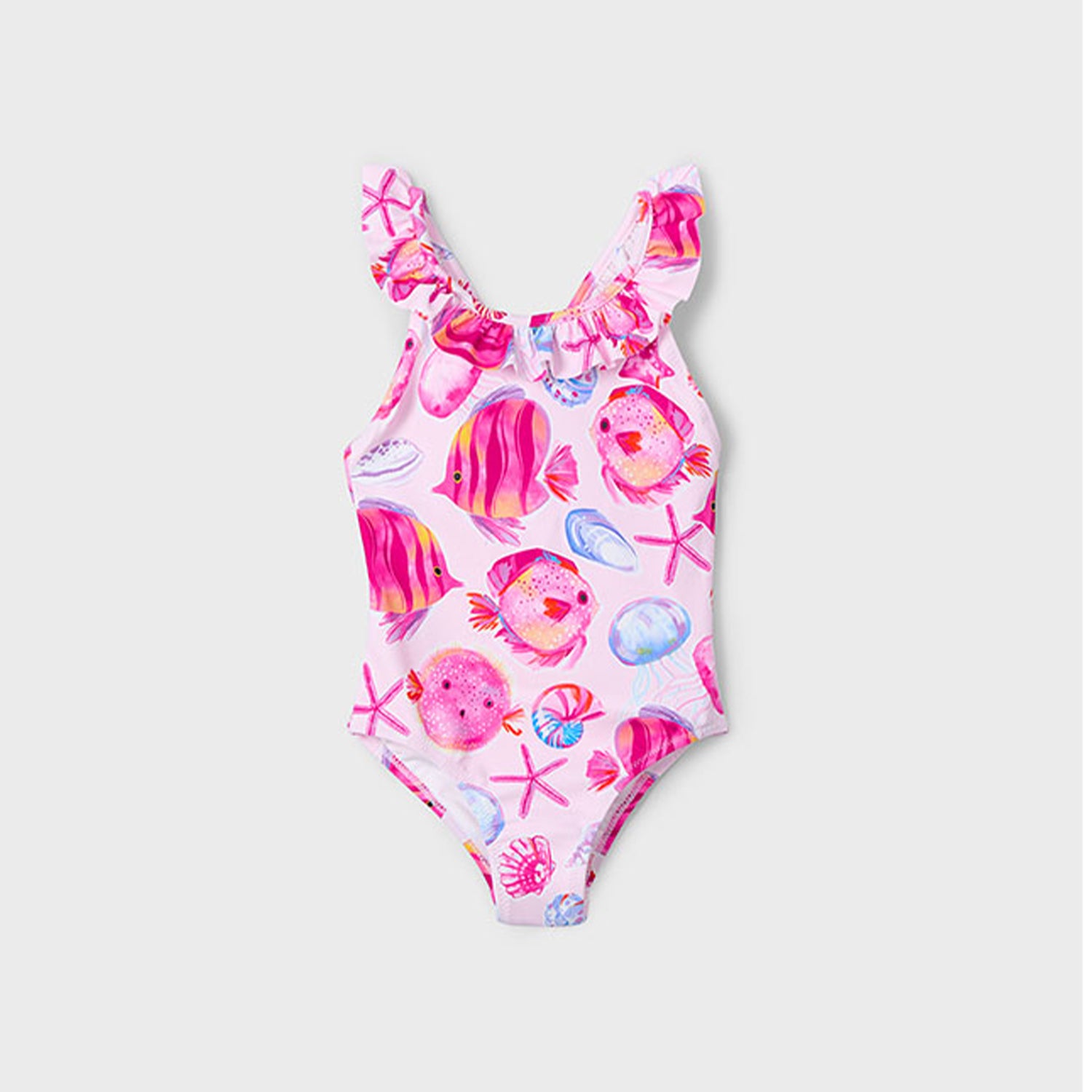 Pink Sealife Print Swimsuit