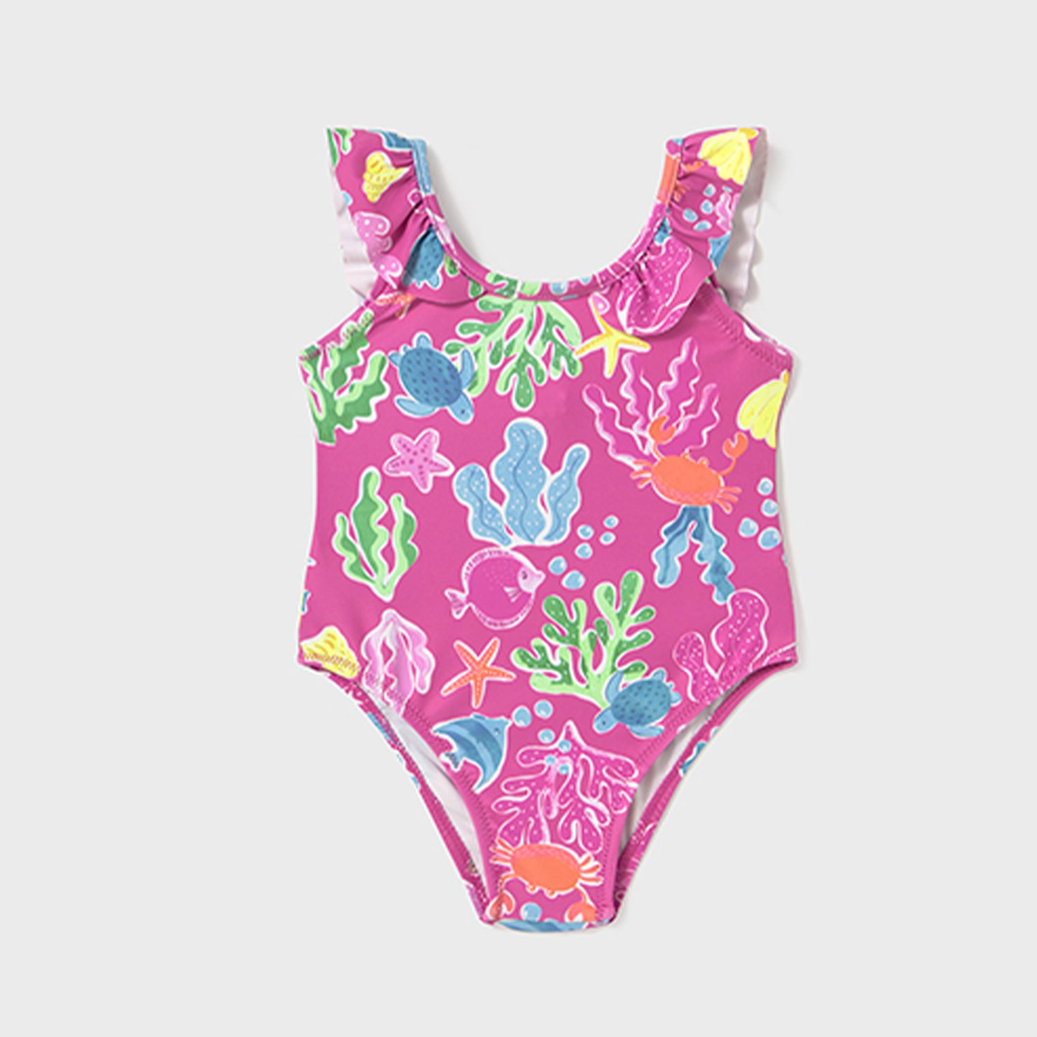 Fuchsia Underwater Print Swimsuit