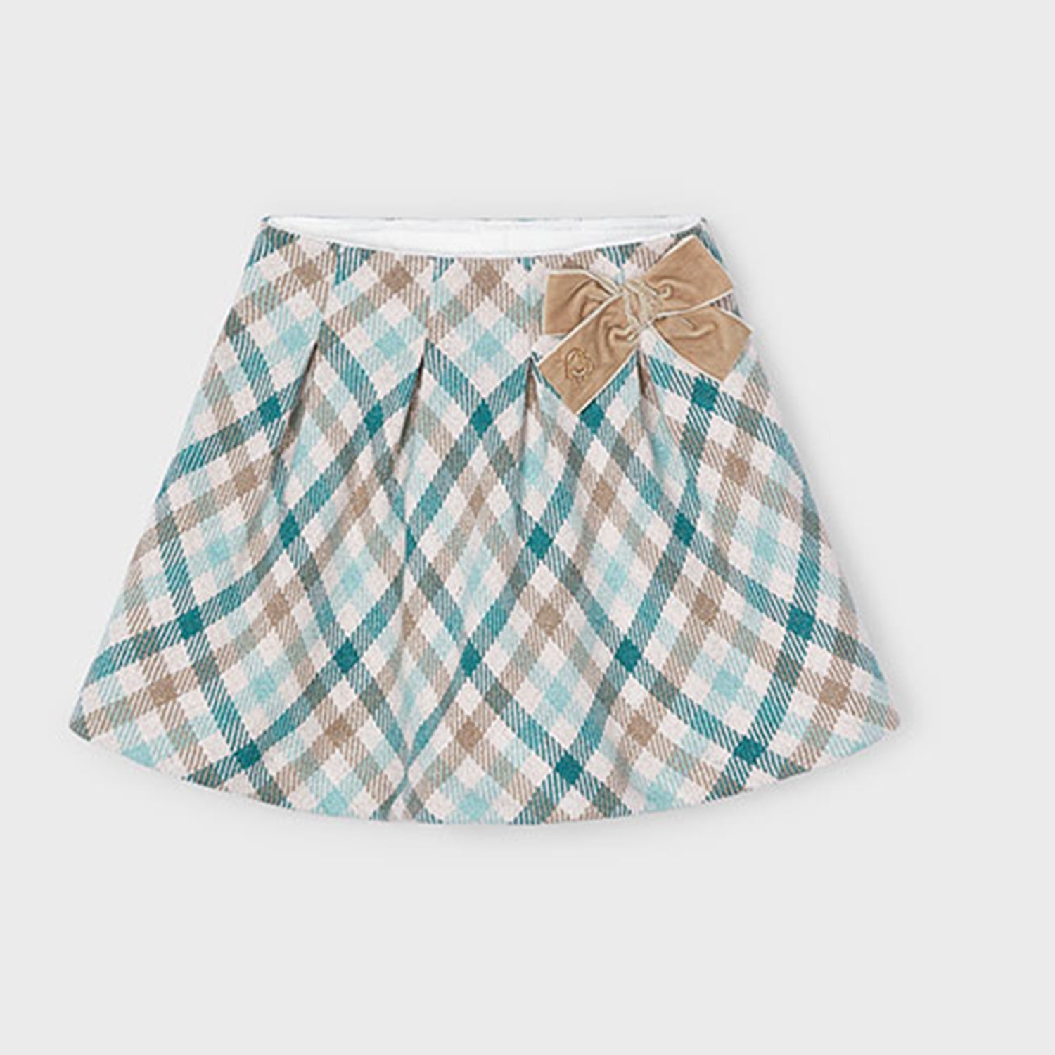 Green & Gold Sparkle Plaid Skirt