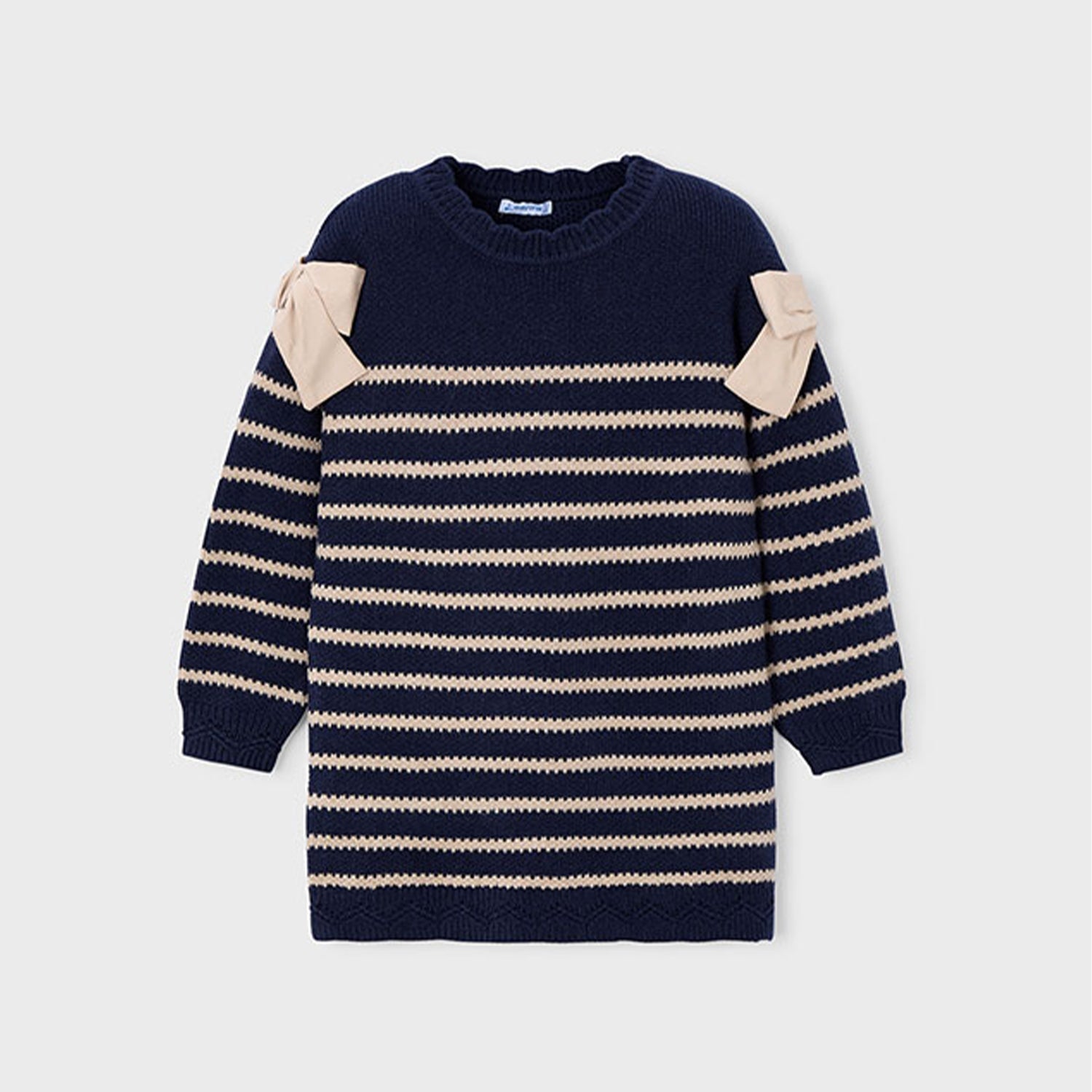 Navy Stripe Knit Dress
