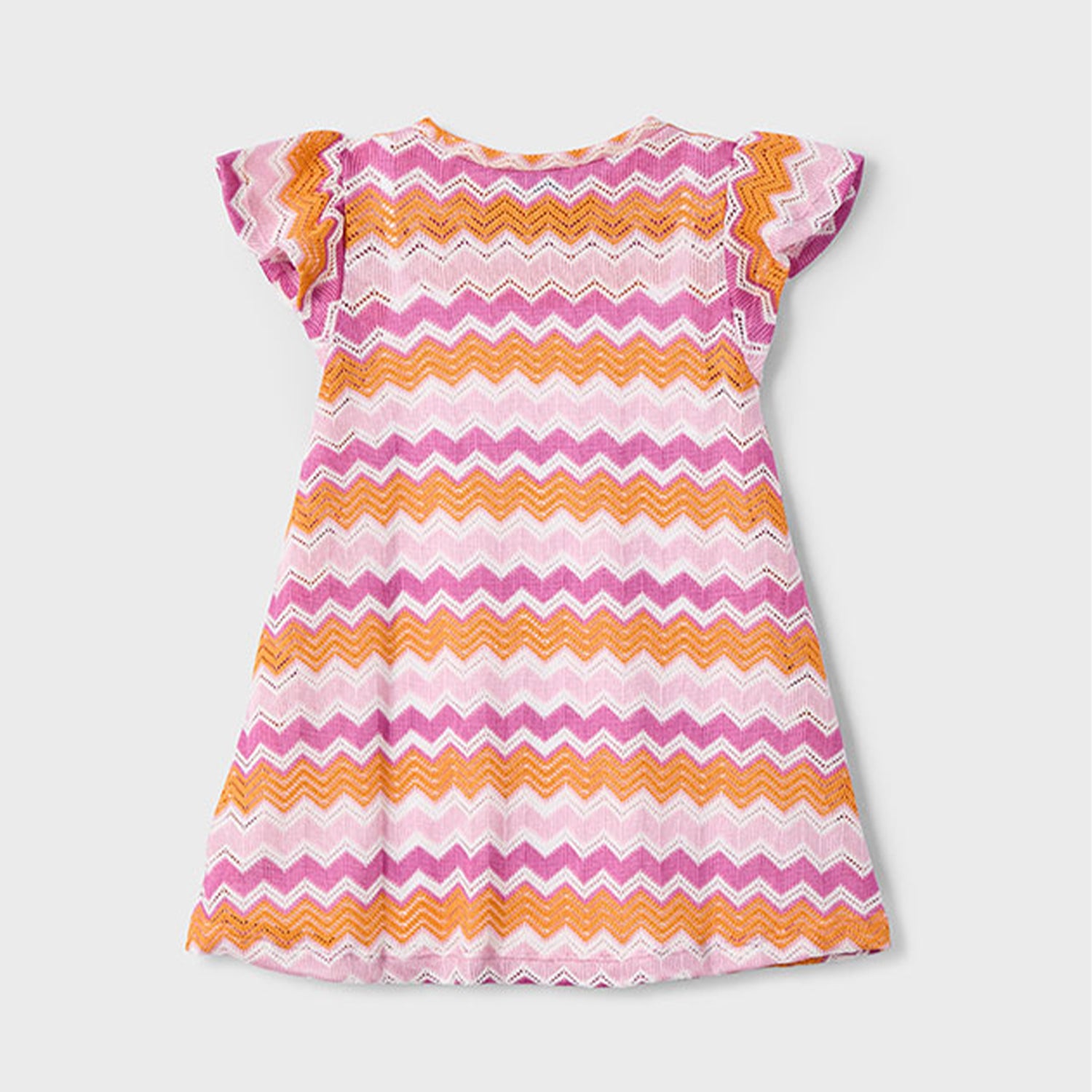 Pink Knit Zig Zag Dress