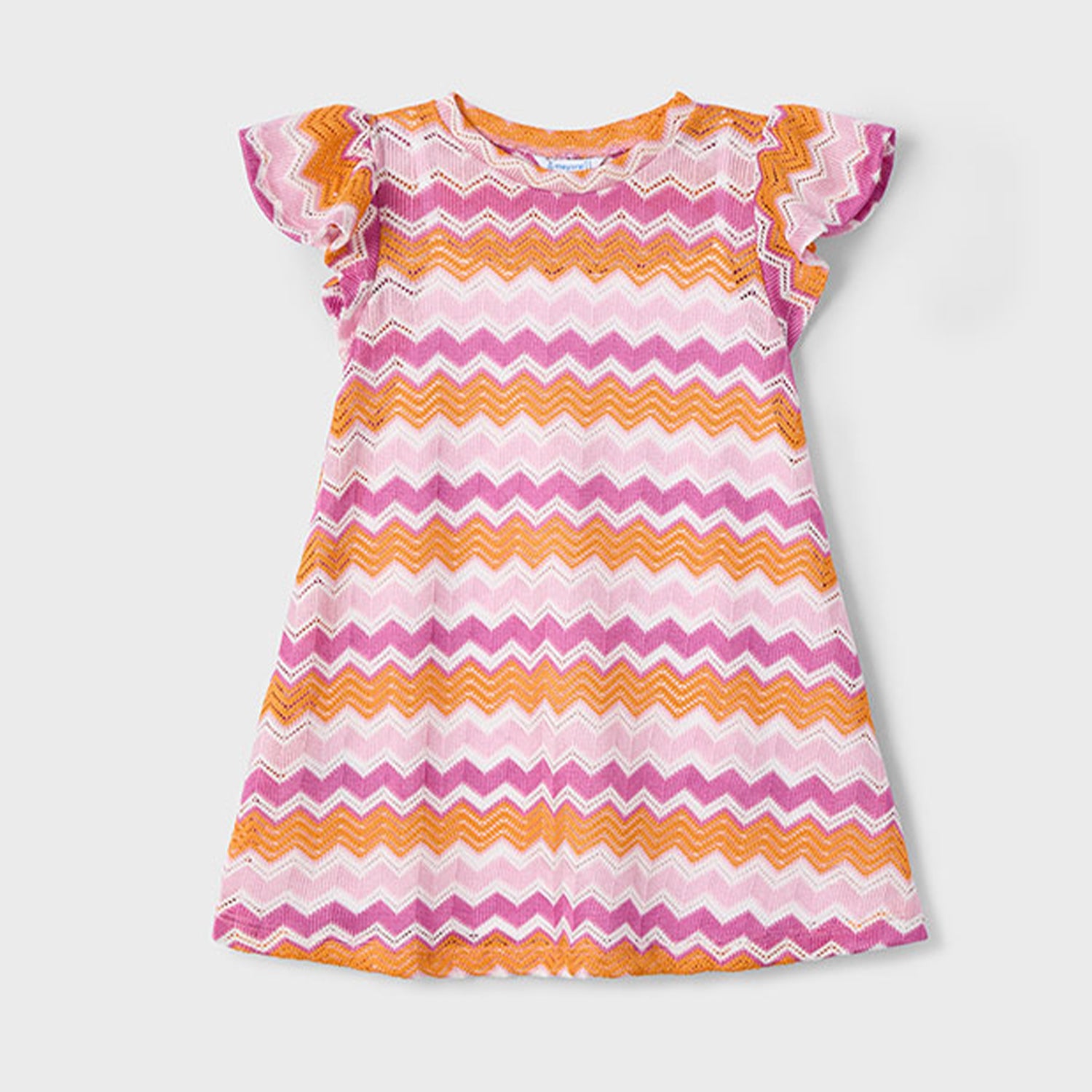 Pink Knit Zig Zag Dress