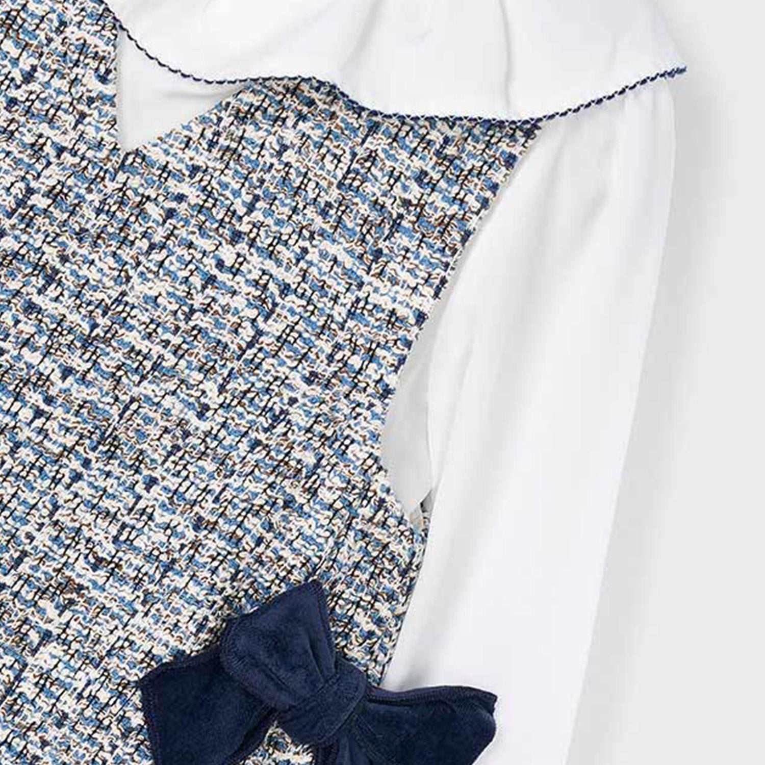 Blue Tweed Dress Set