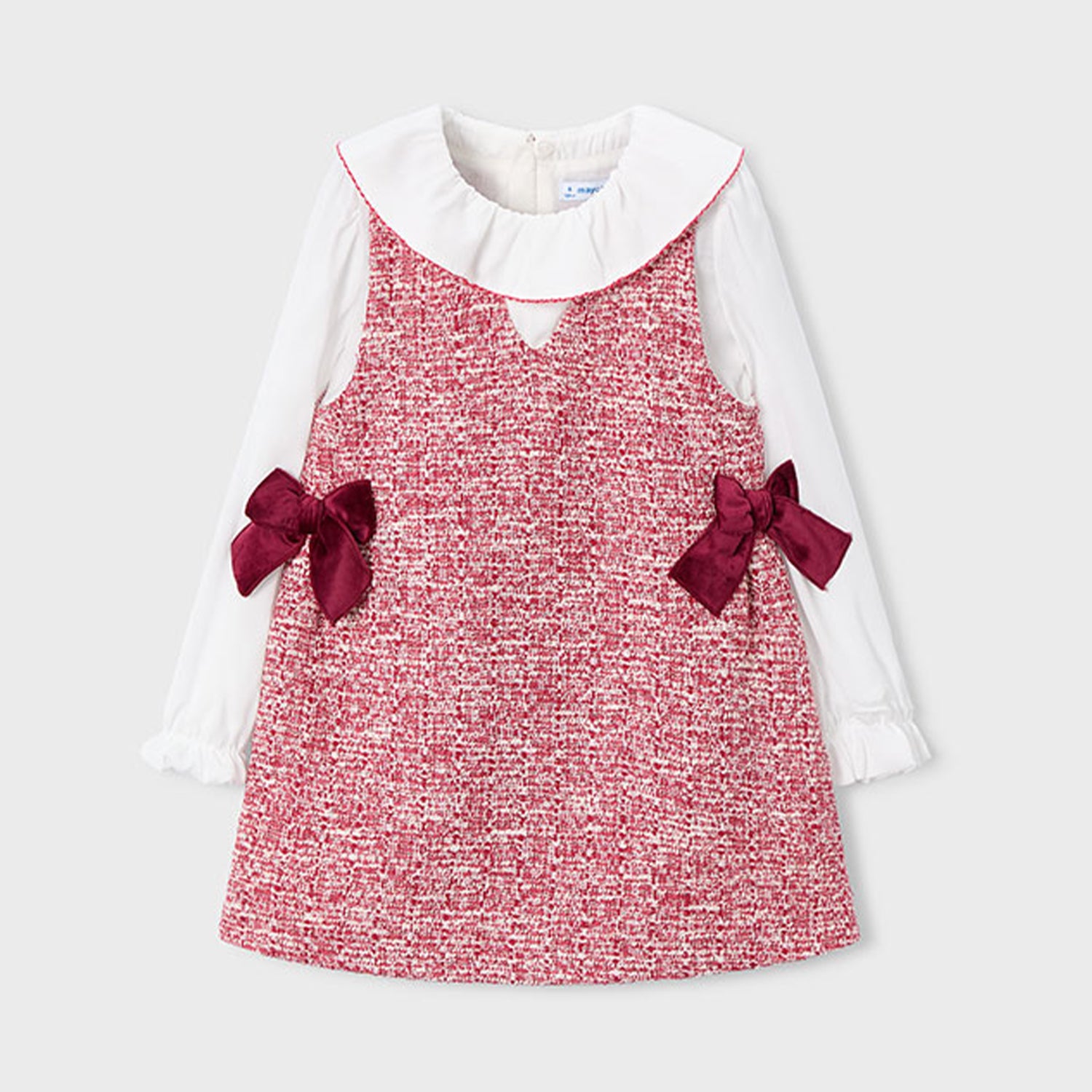 Cherry Tweed Dress Set
