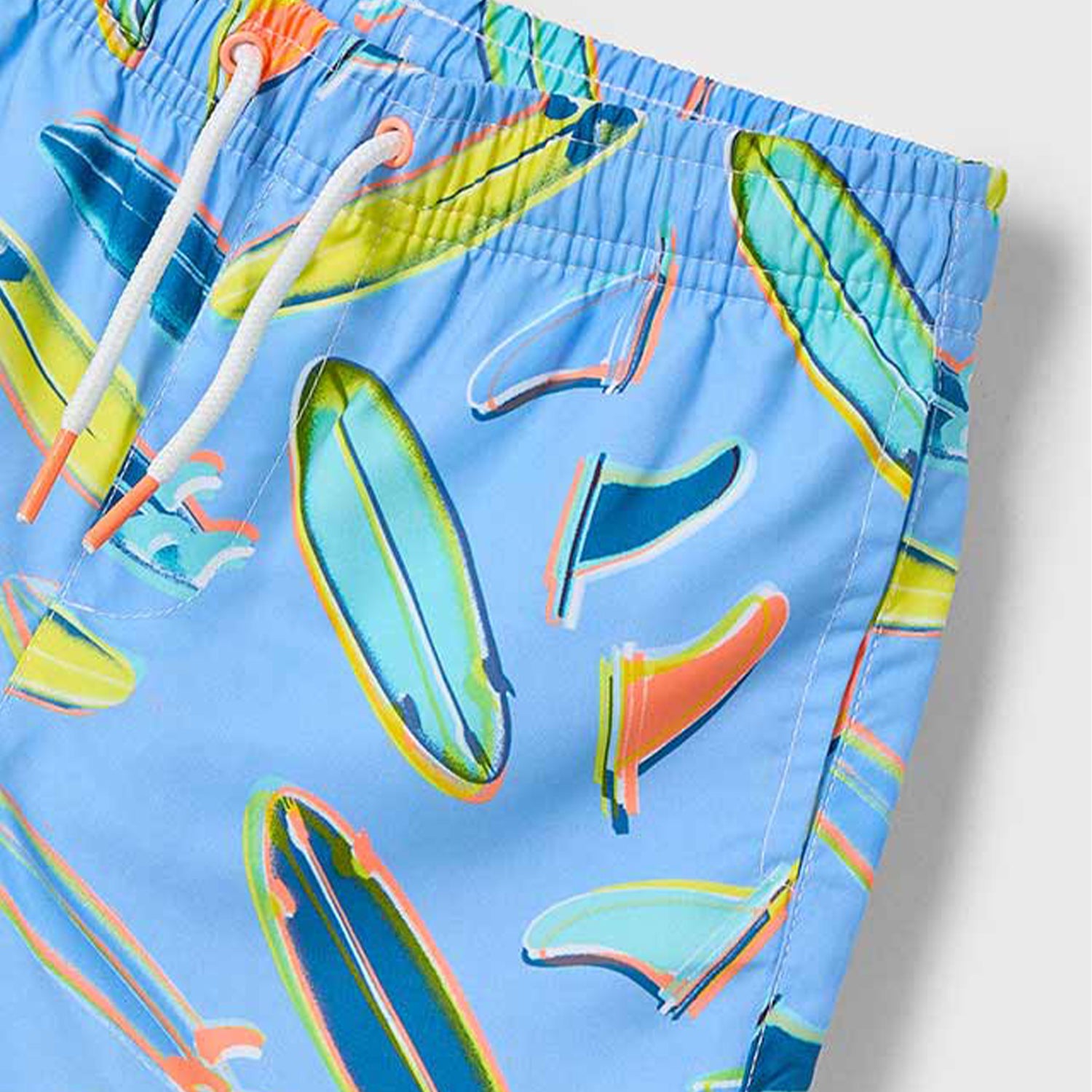 Blue Surf Board Swim Shorts