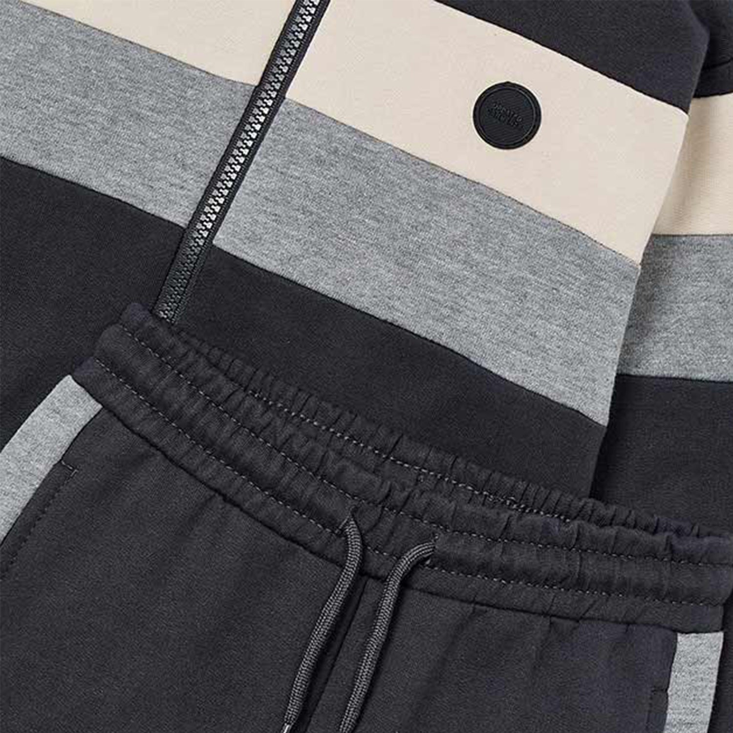 Navy Block Stripe Tracksuit