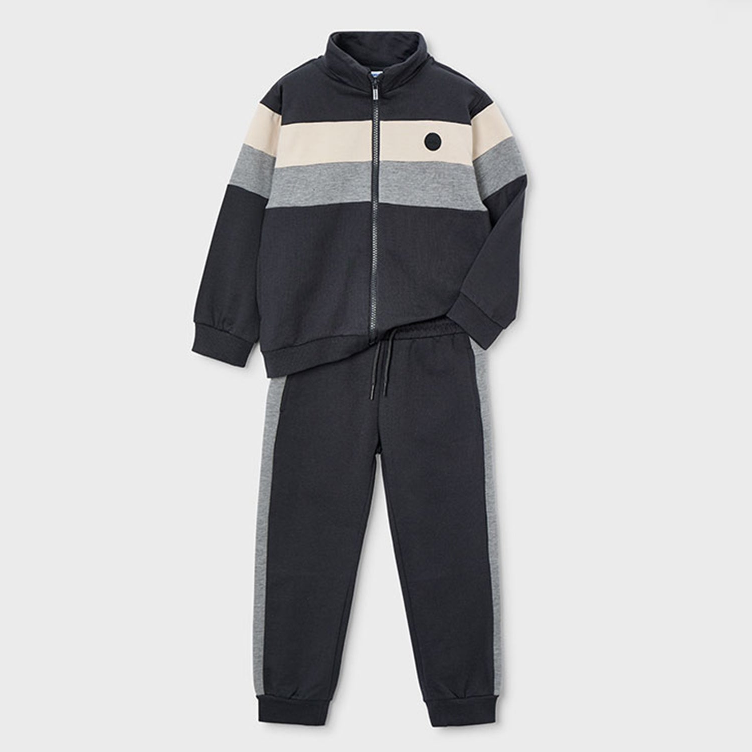 Navy Block Stripe Tracksuit