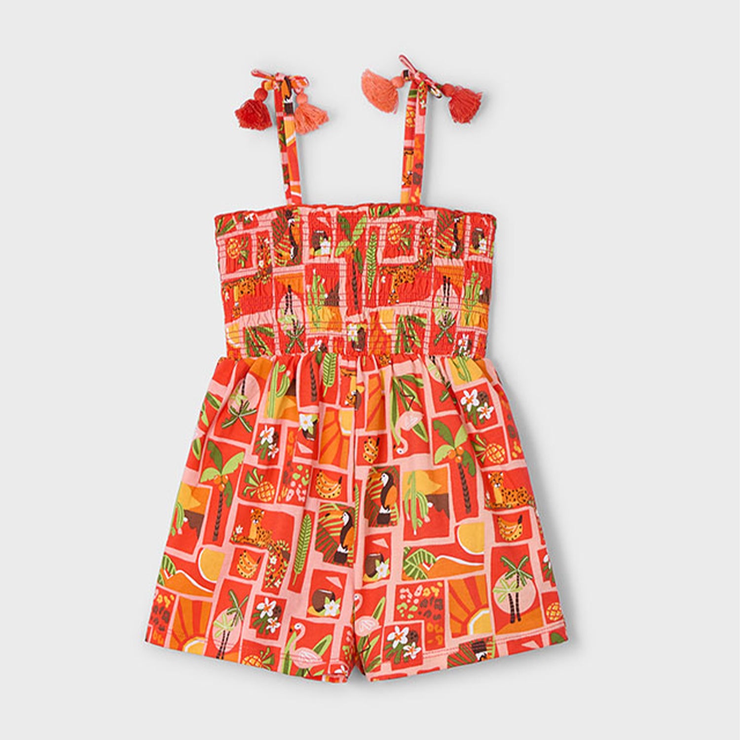 Tangerine Print Playsuit