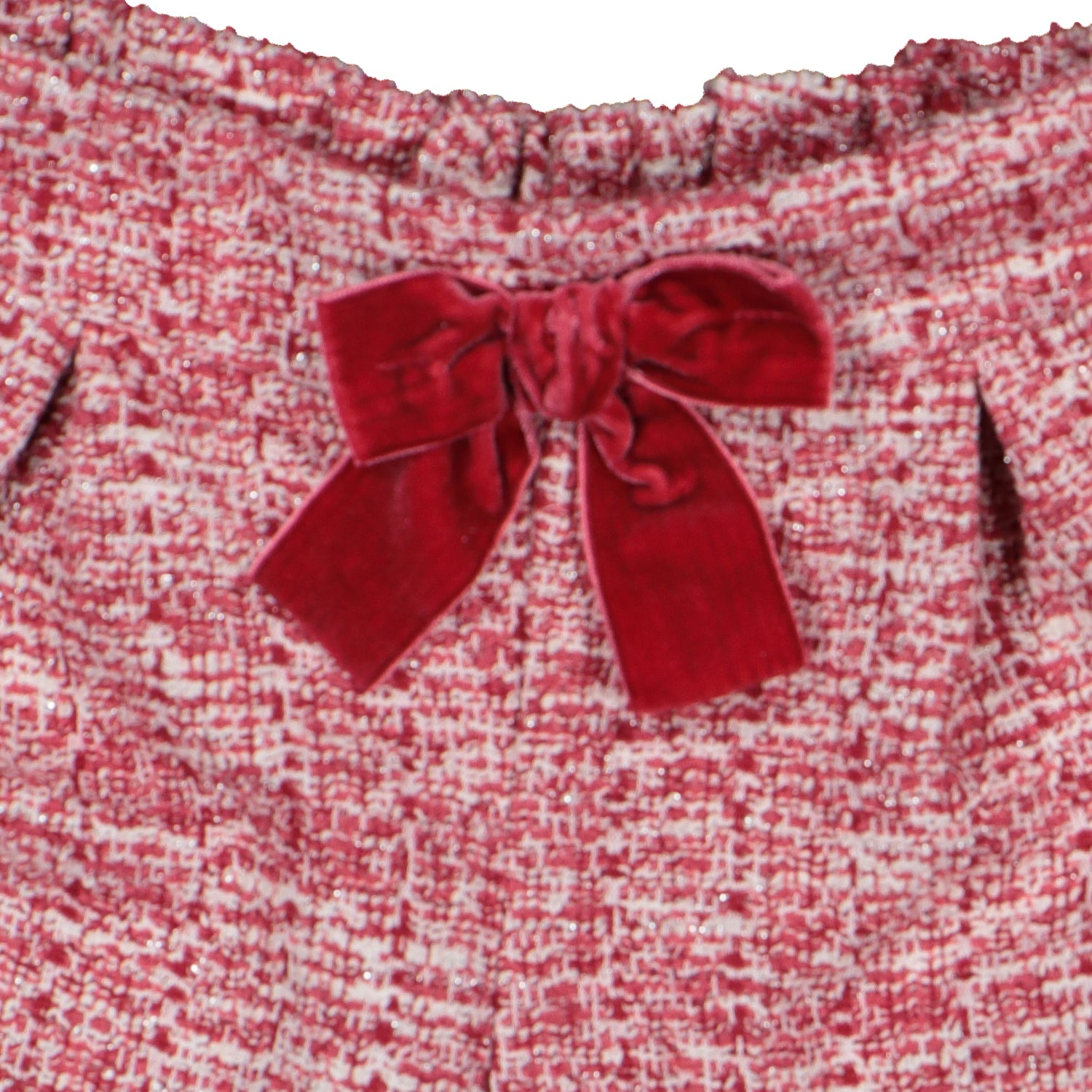 Cherry Tweed Shorts