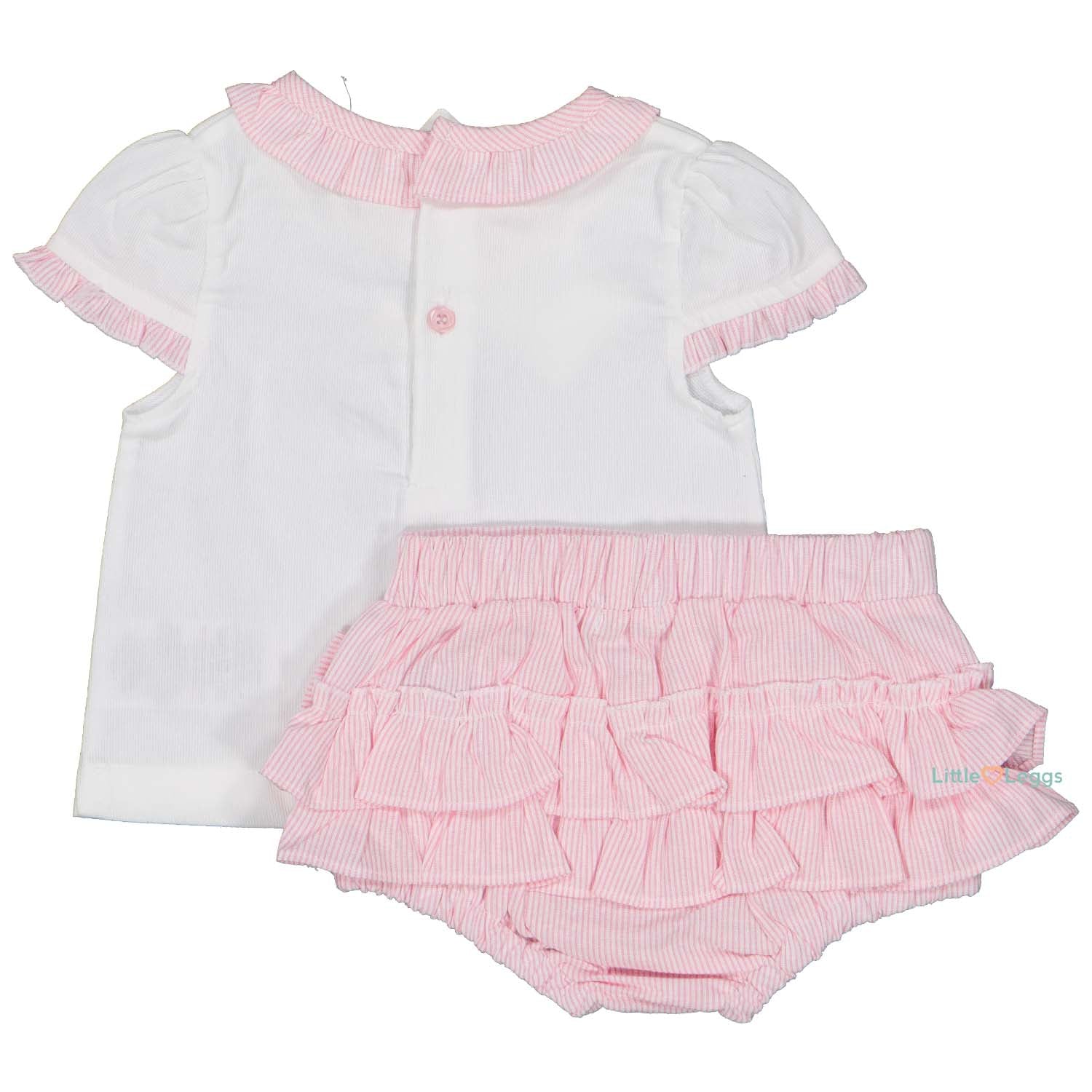 Stripe Trim Top And Bloomers