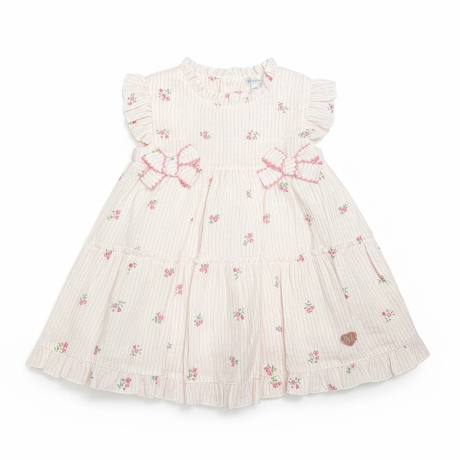 Pink Floral Crepe Dress